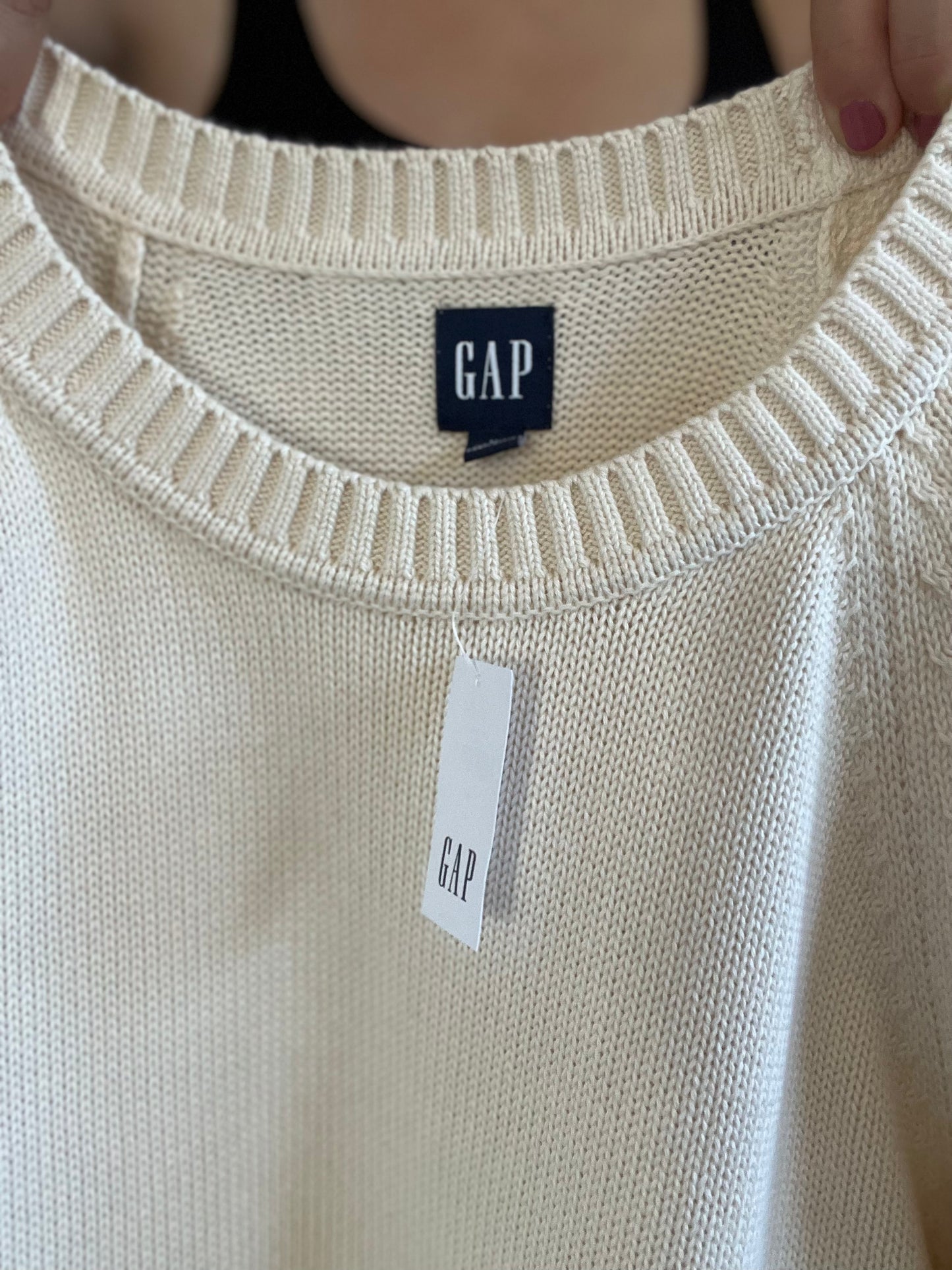 NEW Gap Cream Knit Sweater - Size L