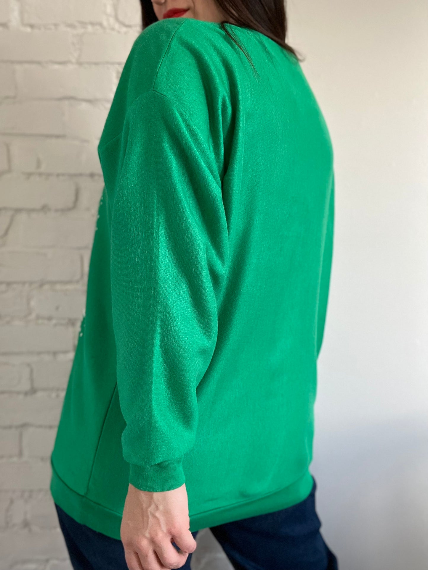 Emerald Holiday Cat Sweater - Size L