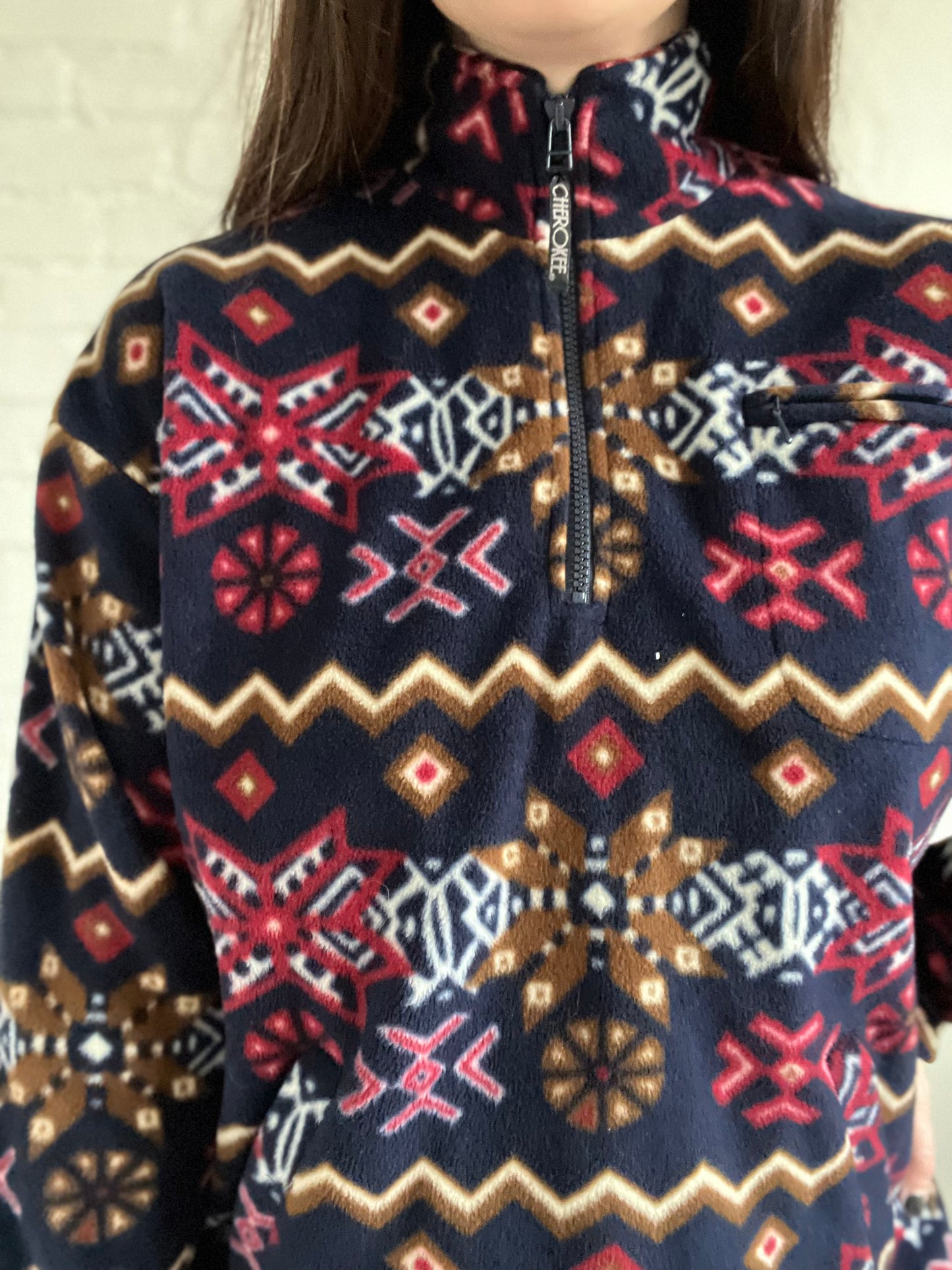 Snowflake Fleece Quarter Zip - L