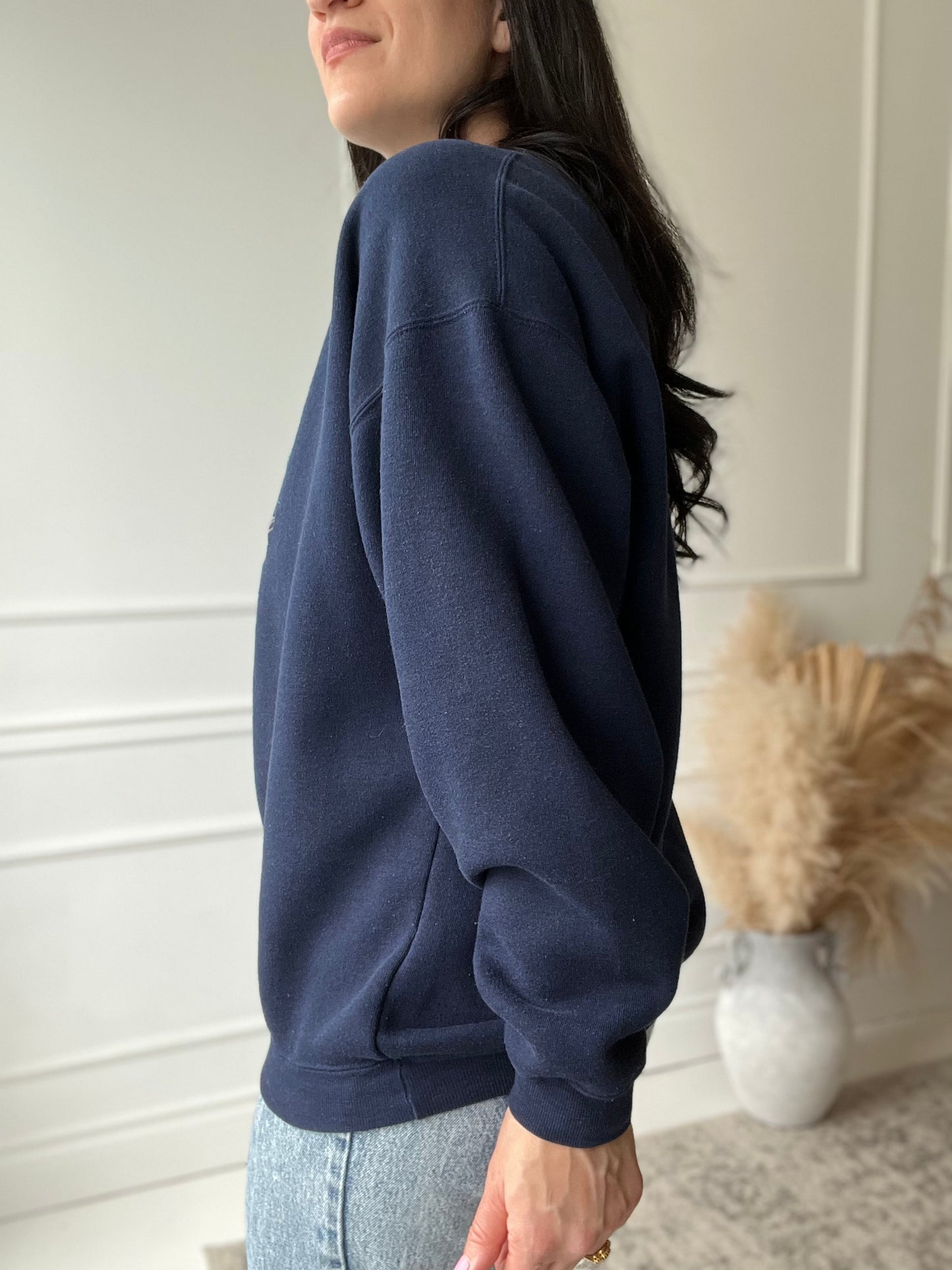 Loon Cattails Embroidered Crewneck - Size L/XL