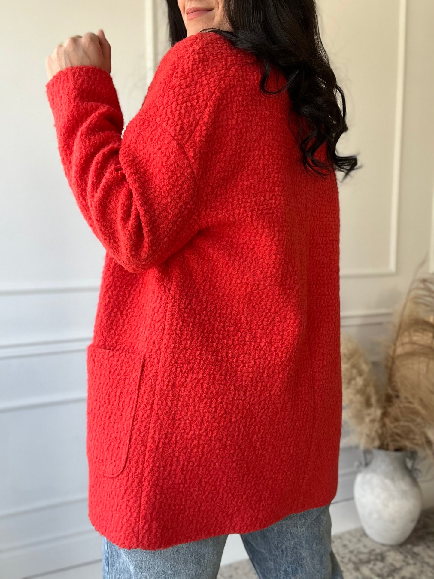 Cherry Red Texture Jacket - Size L/12