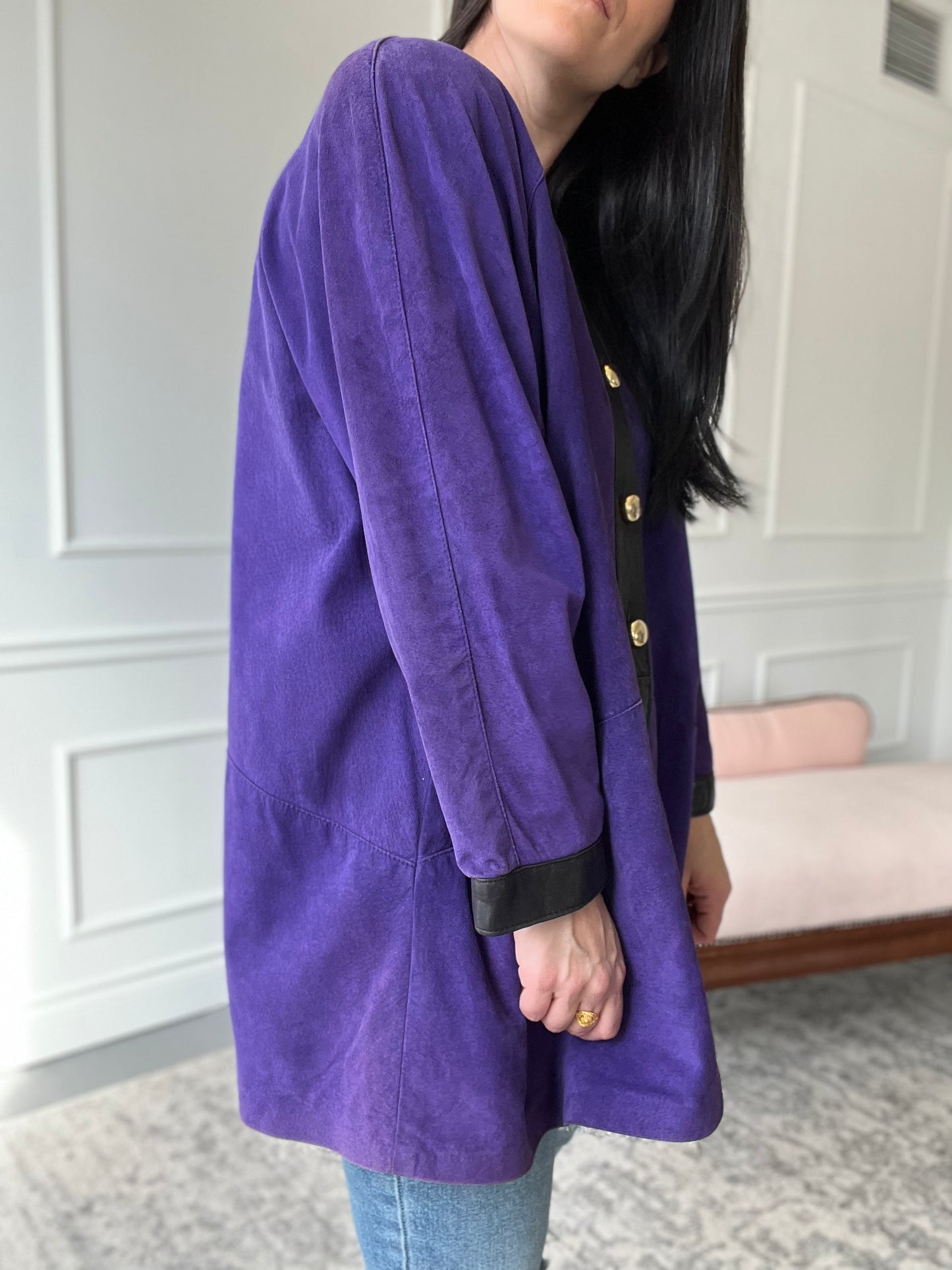 Vintage Danier Leather Purple Jacket - Size L