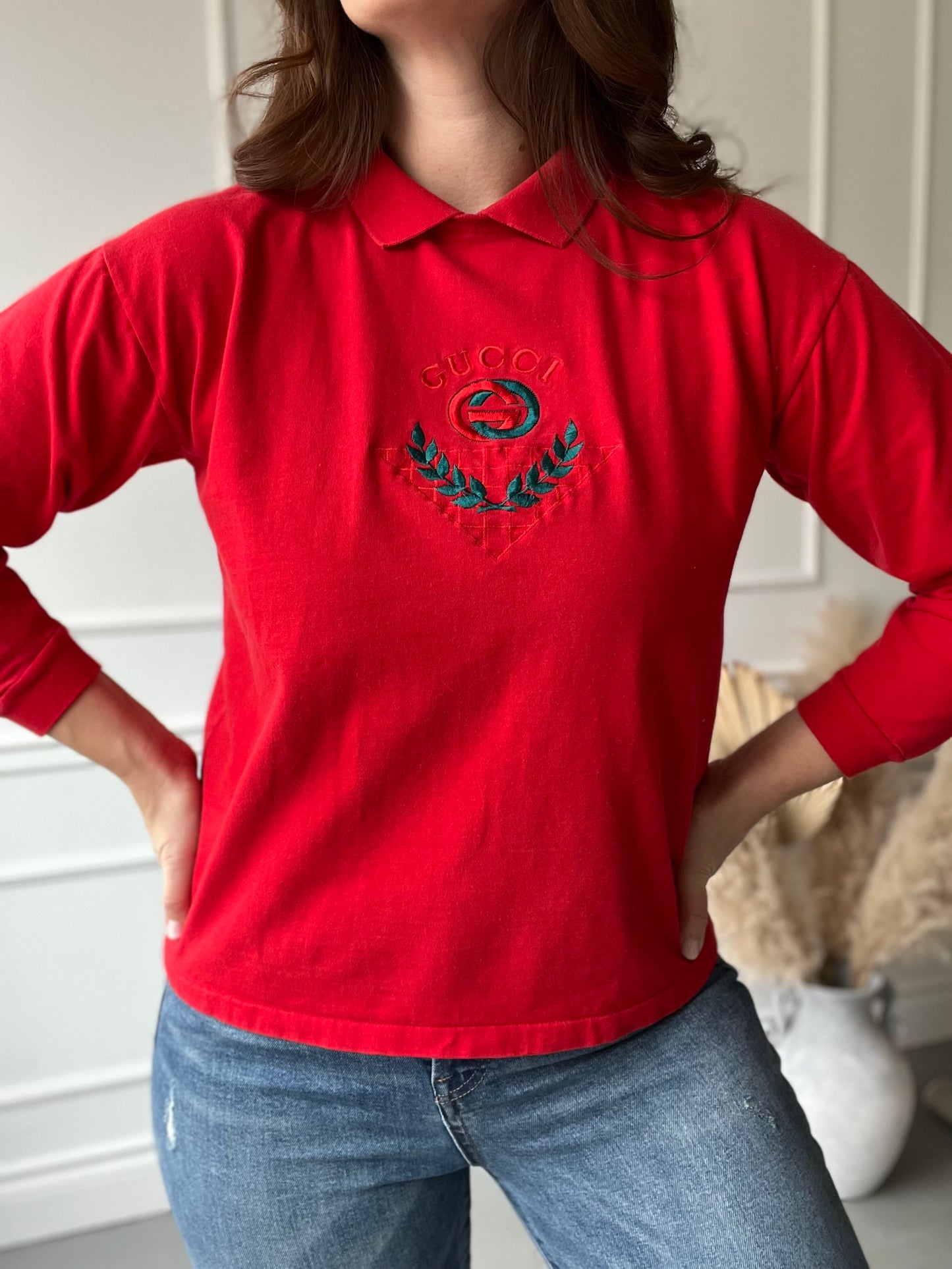 Vintage GUCCI Crested Unisex Polo Shirt - Size S-L