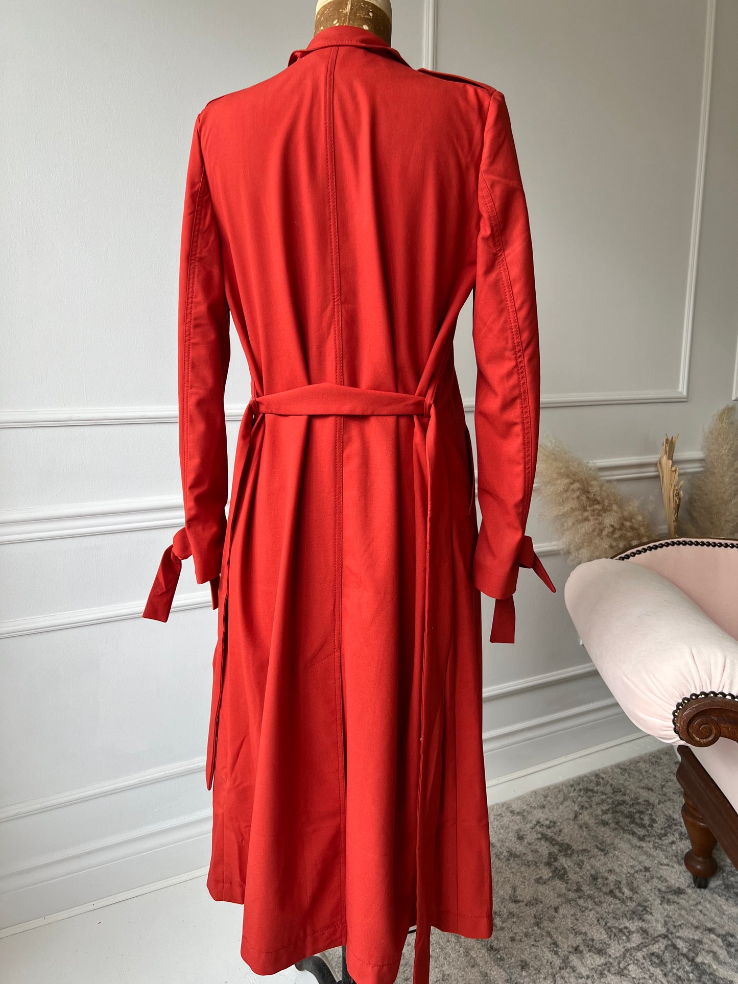 NEW Rust Orange Trench Coat - Size 2