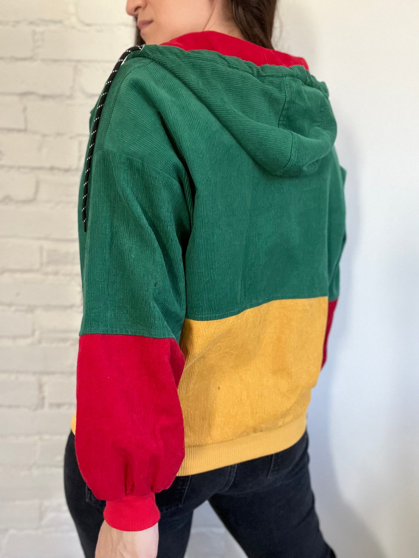 Punchy Cord Hooded Jacket - Size M