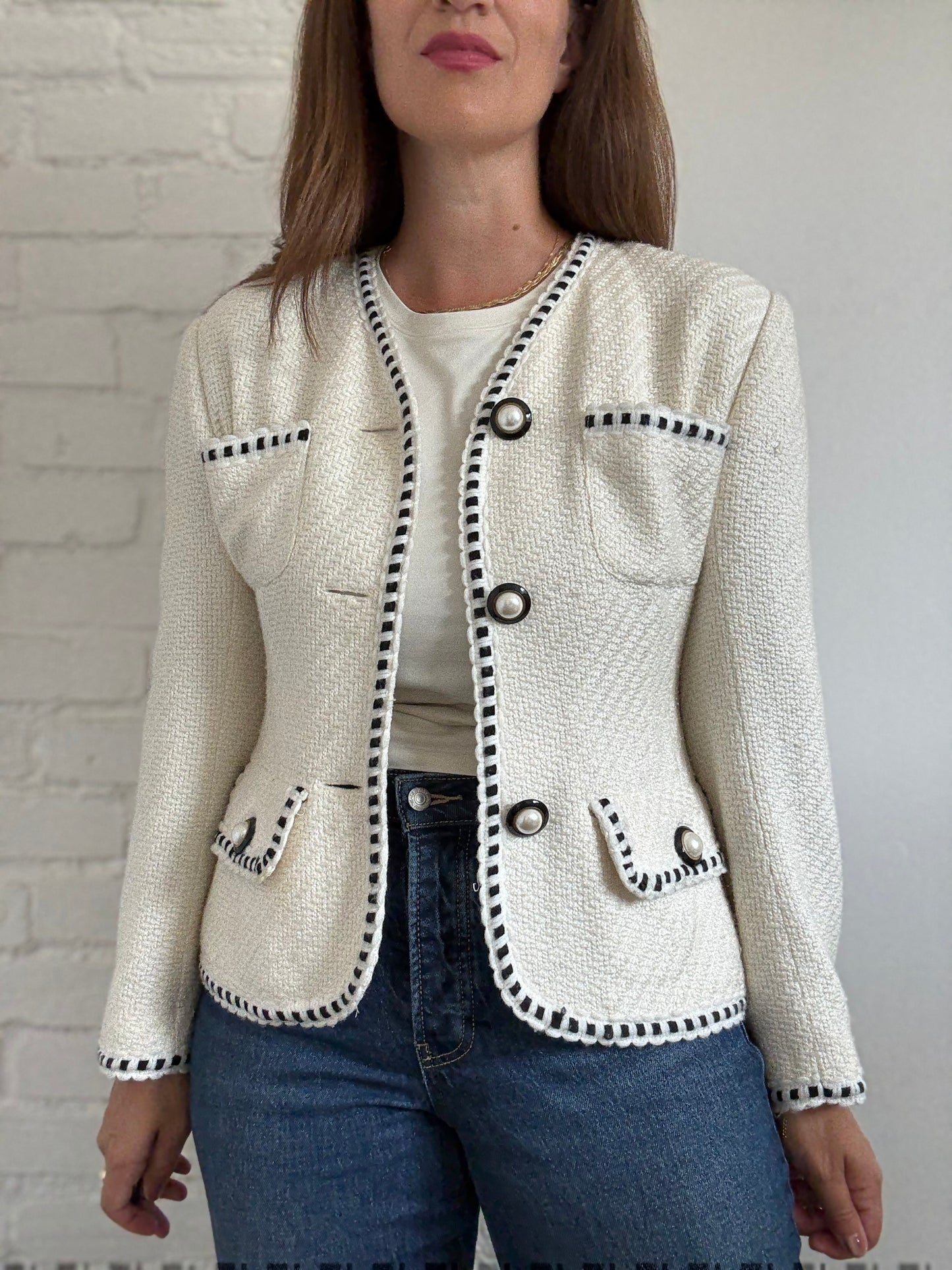 Femme De Carriere Tweed Blazer - Size 38 or M
