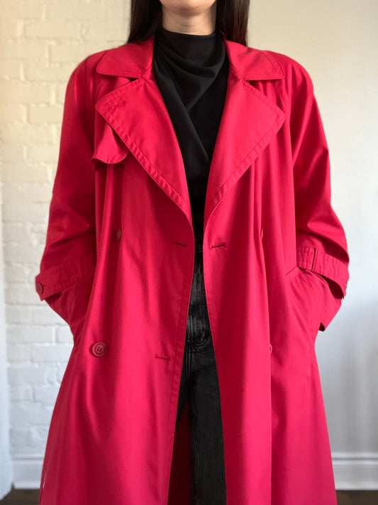 Red Trench Coat - Size XL