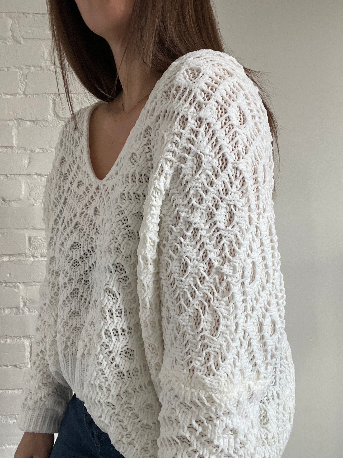 Chenille Chunky Sweater - L