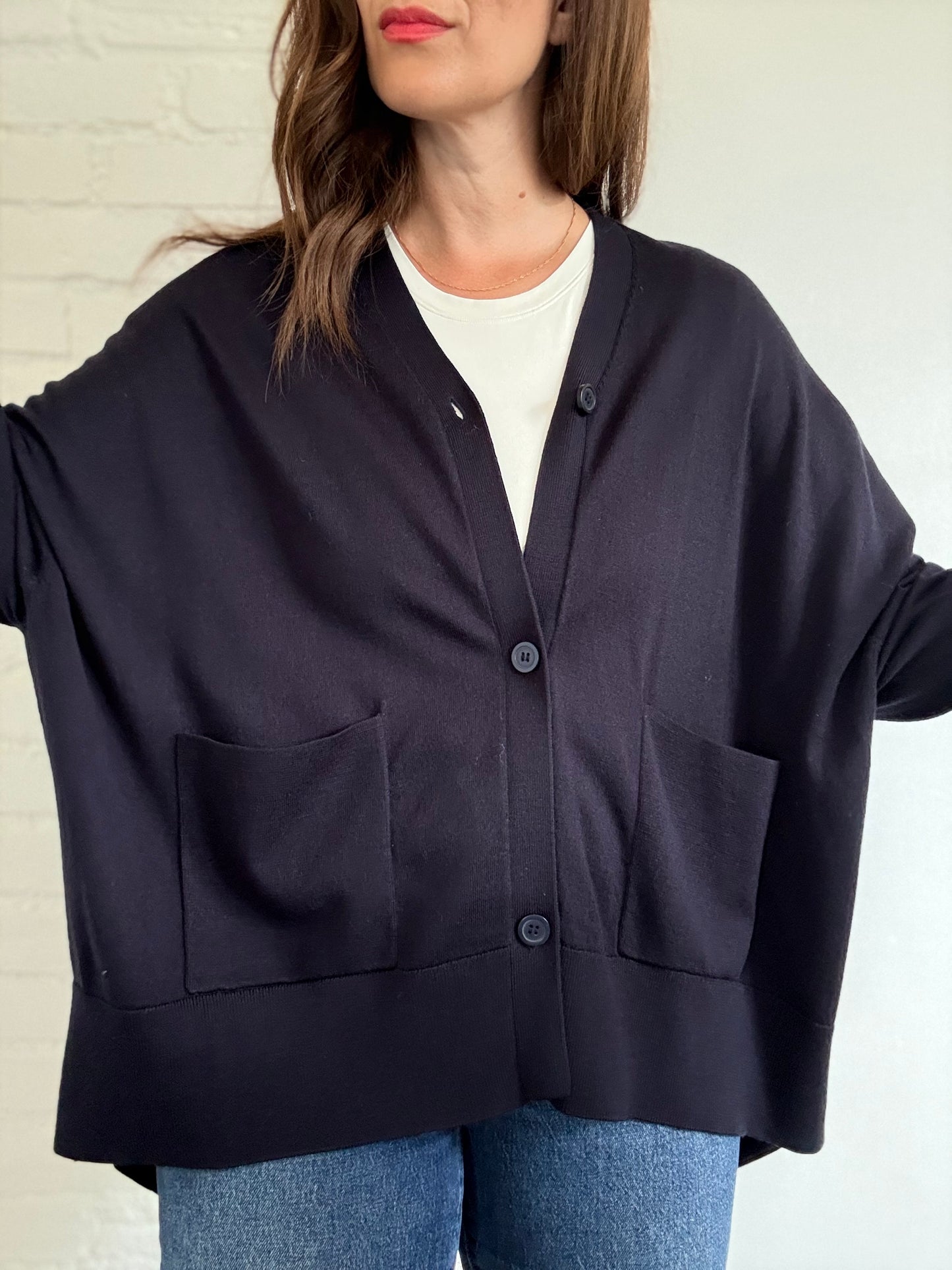 COS Draped Back Cardigan - Size M