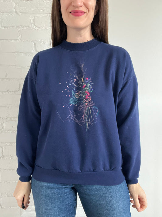 Vintage Flower Bouquet Crewneck - M