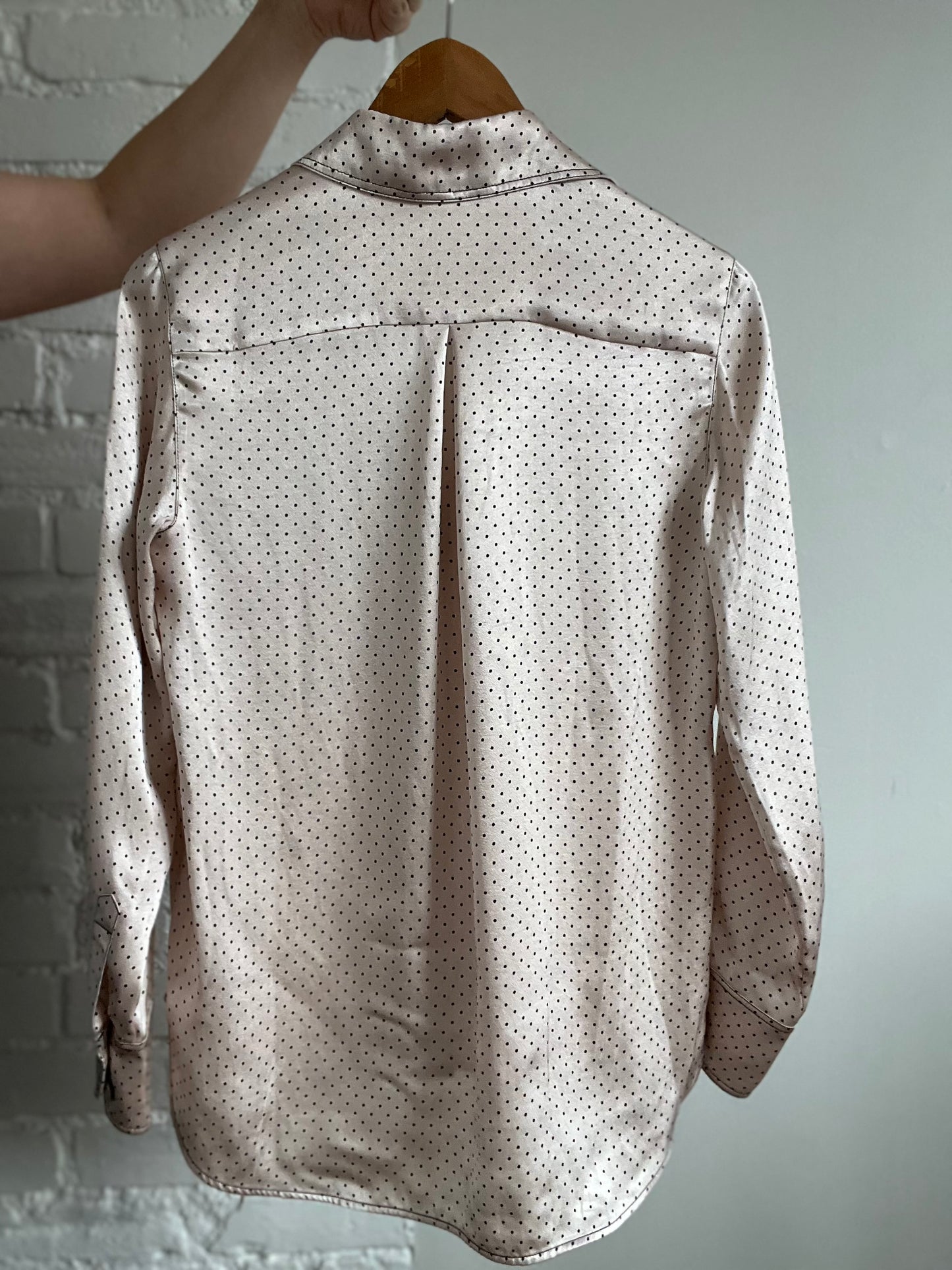 Satin Polka Dot Shirt - Size 2