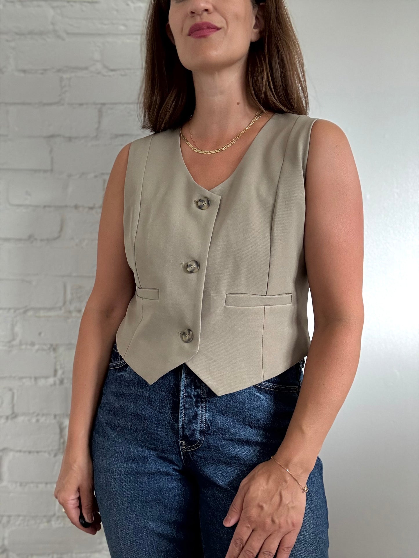 Sandstone Khaki Vest - Size L