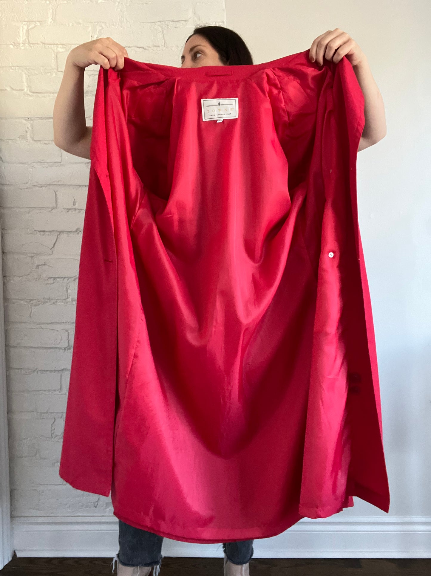 Red Trench Coat - Size XL