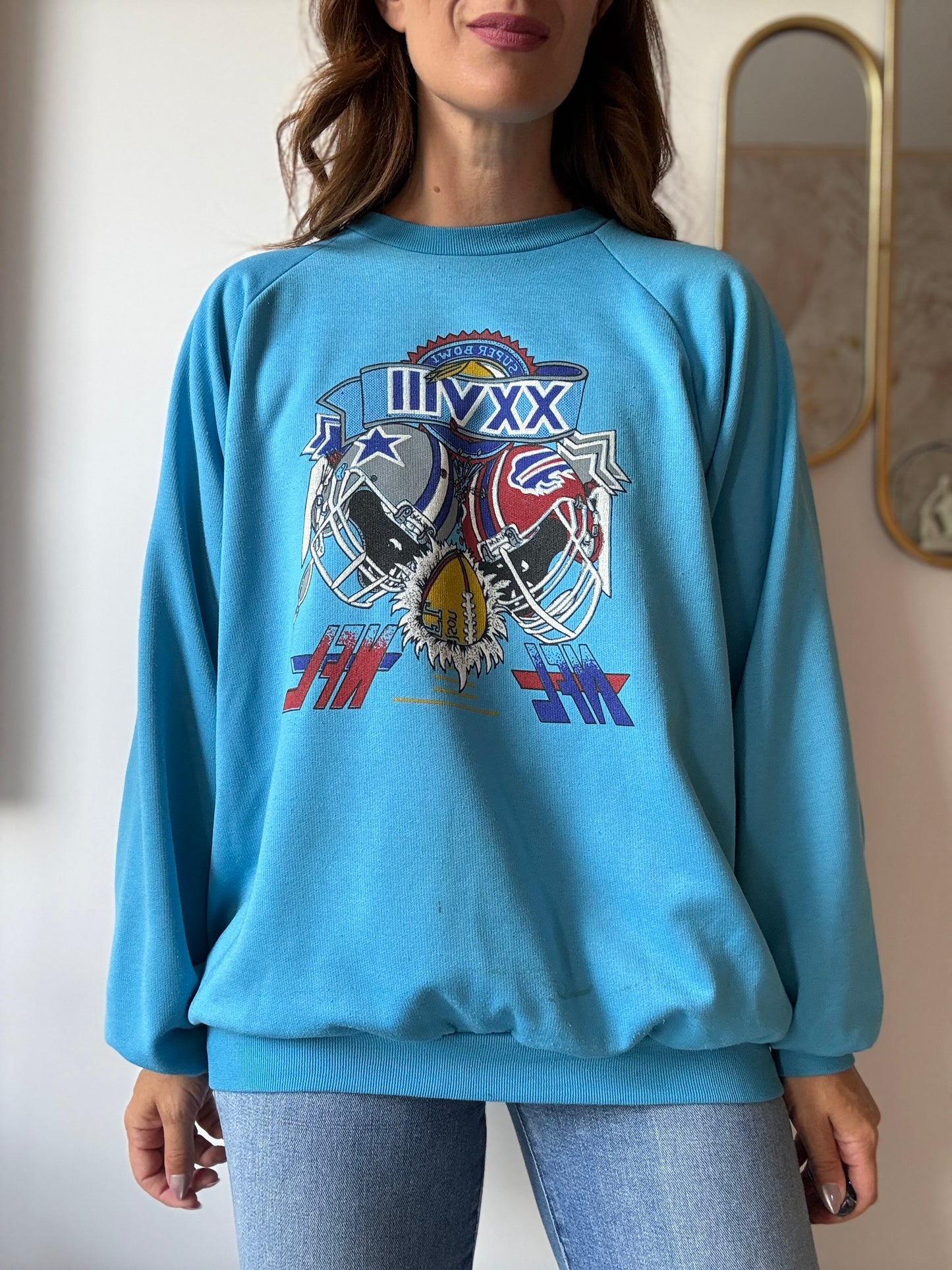 Vintage Buffalo Bills vs. Dallas Cowboys Sweatshirt - Size L