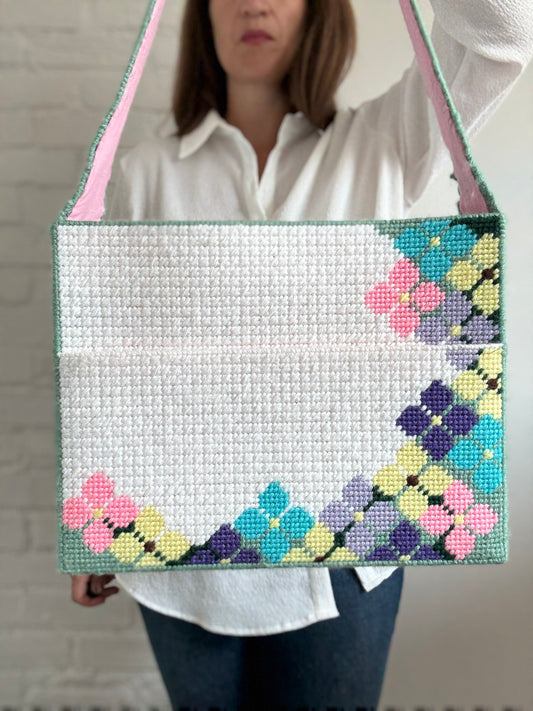 Crochet Floral Laptop Bag