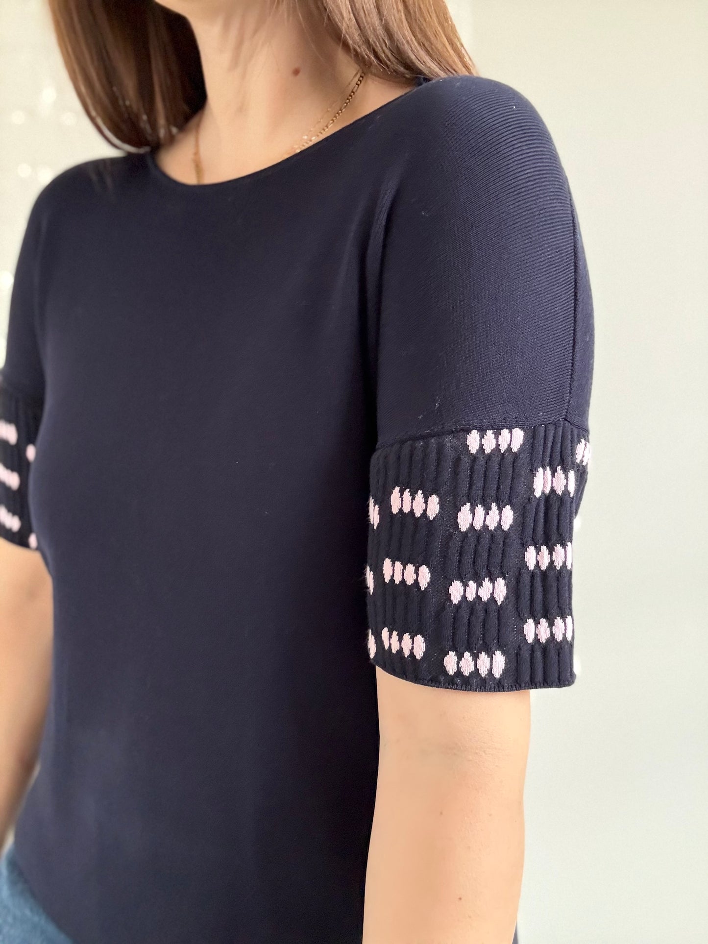 COS Blue Knit Tee - Size S