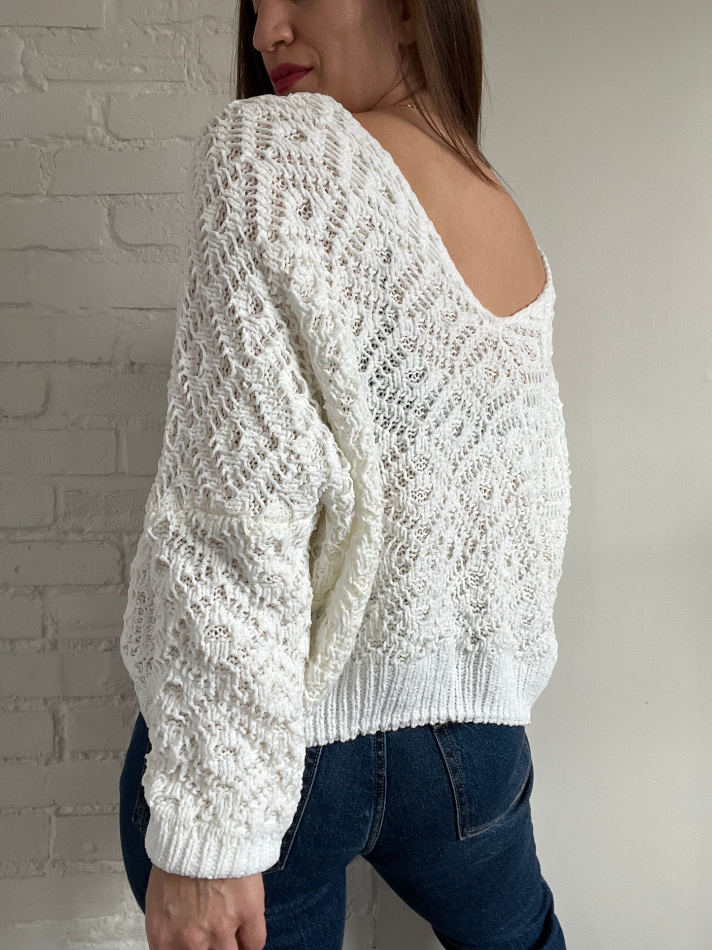 Chenille Chunky Sweater - L