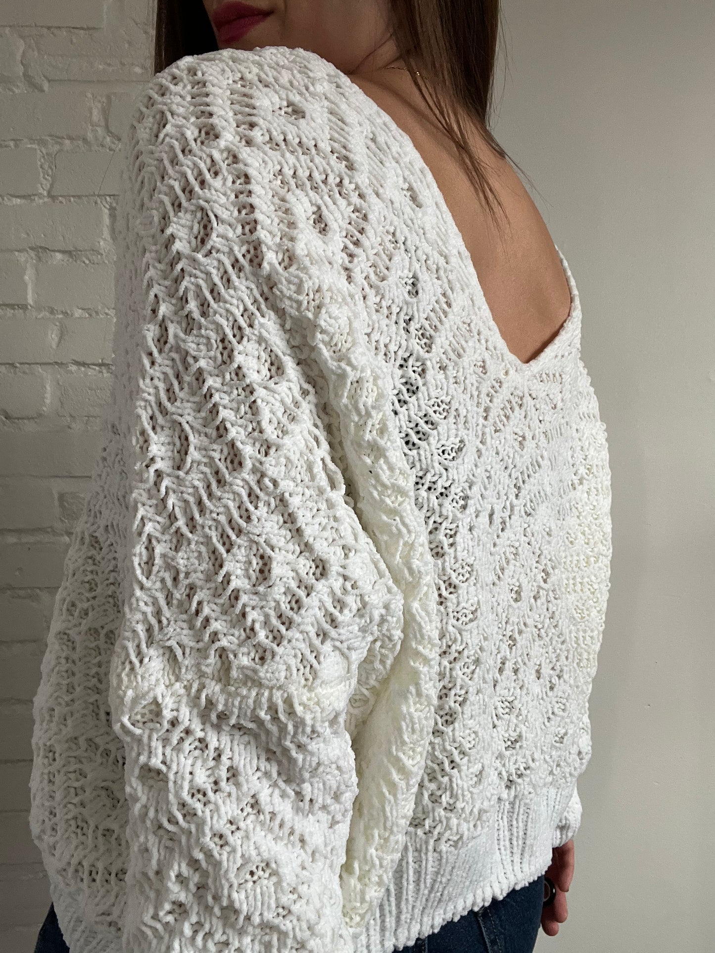 Chenille Chunky Sweater - L