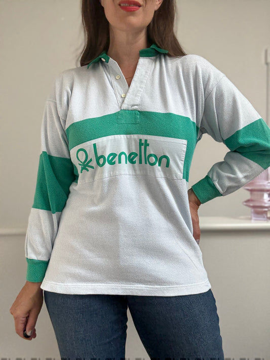 90s Benetton Polo Rugby Shirt - Size M/L