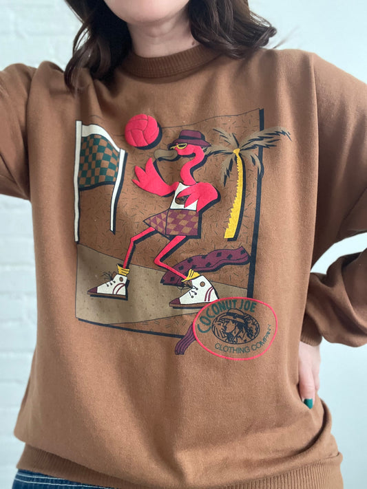 Rare Coconut Joe Flamingo Sweater - Size XL