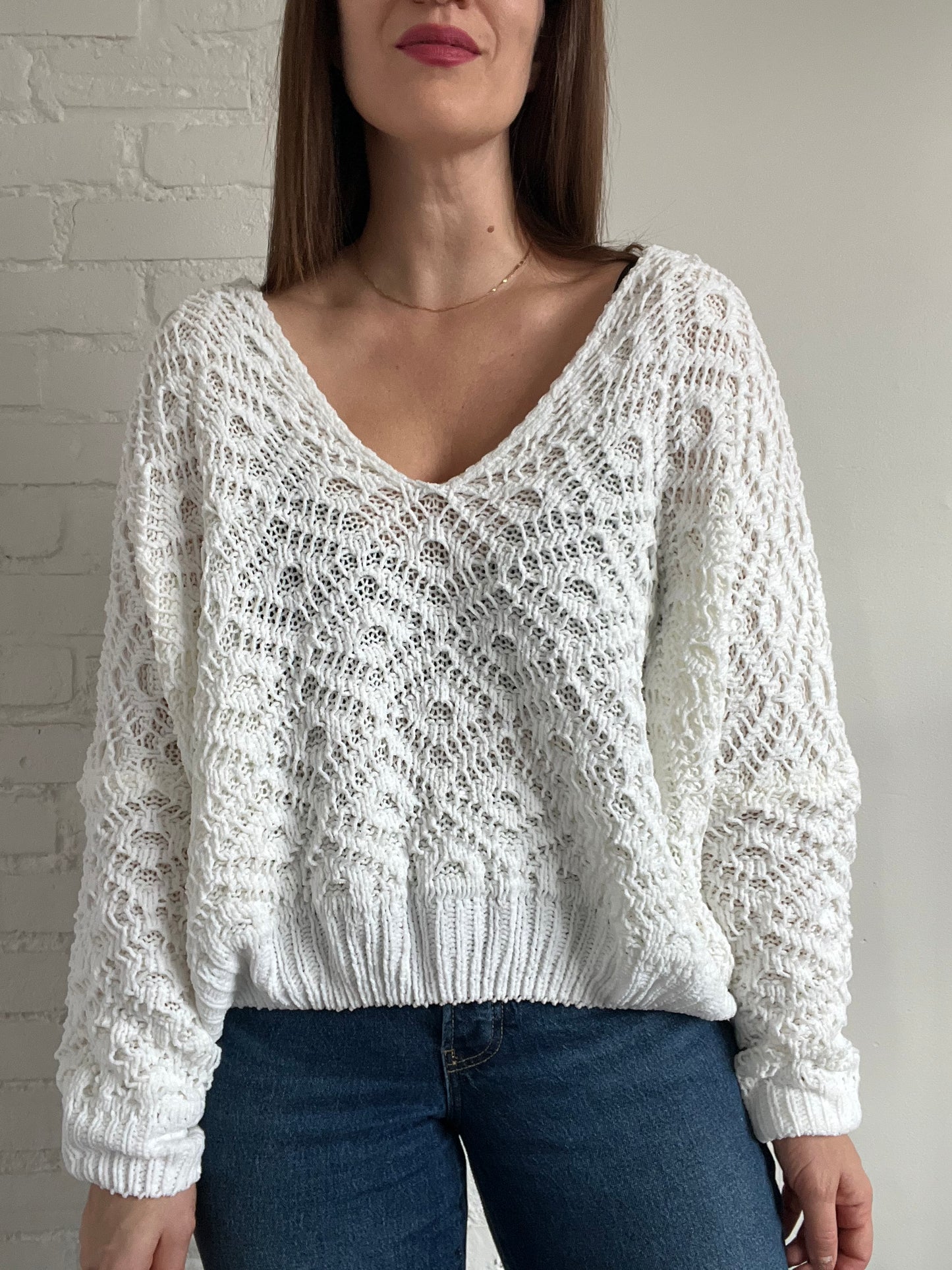 Chenille Chunky Sweater - L