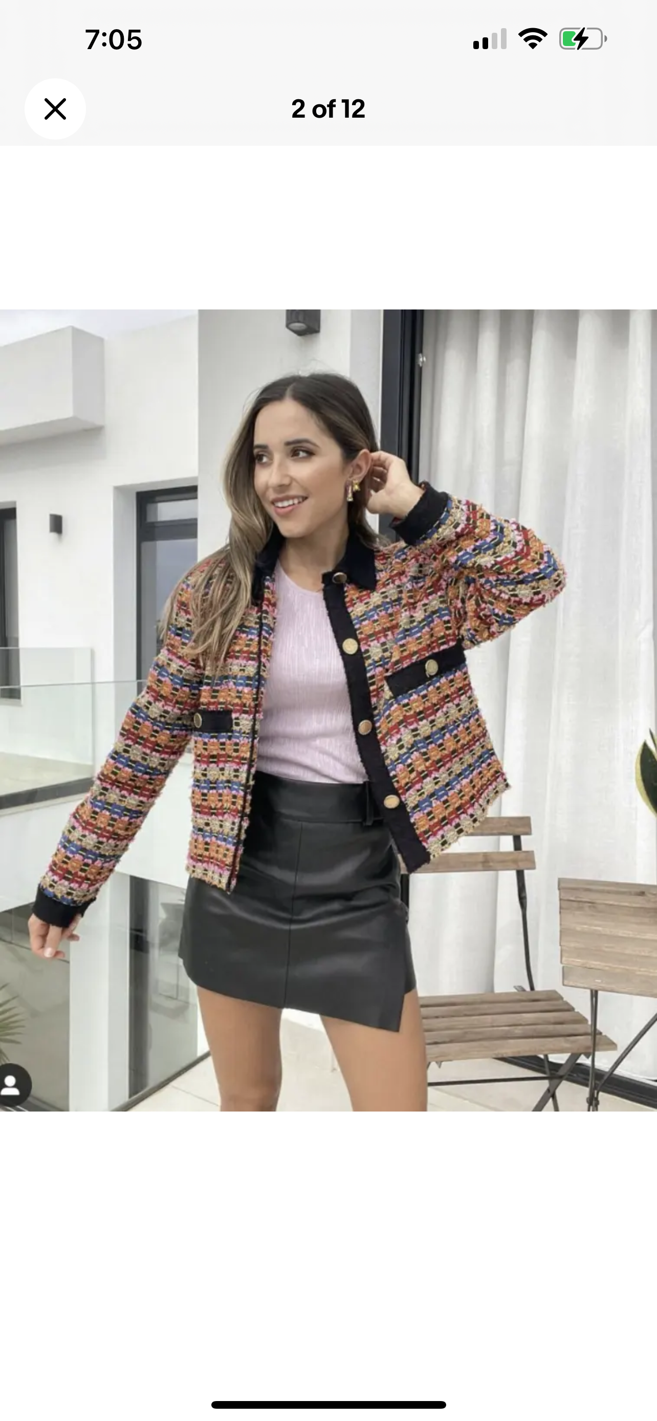 Textured Jacket Blazer - S