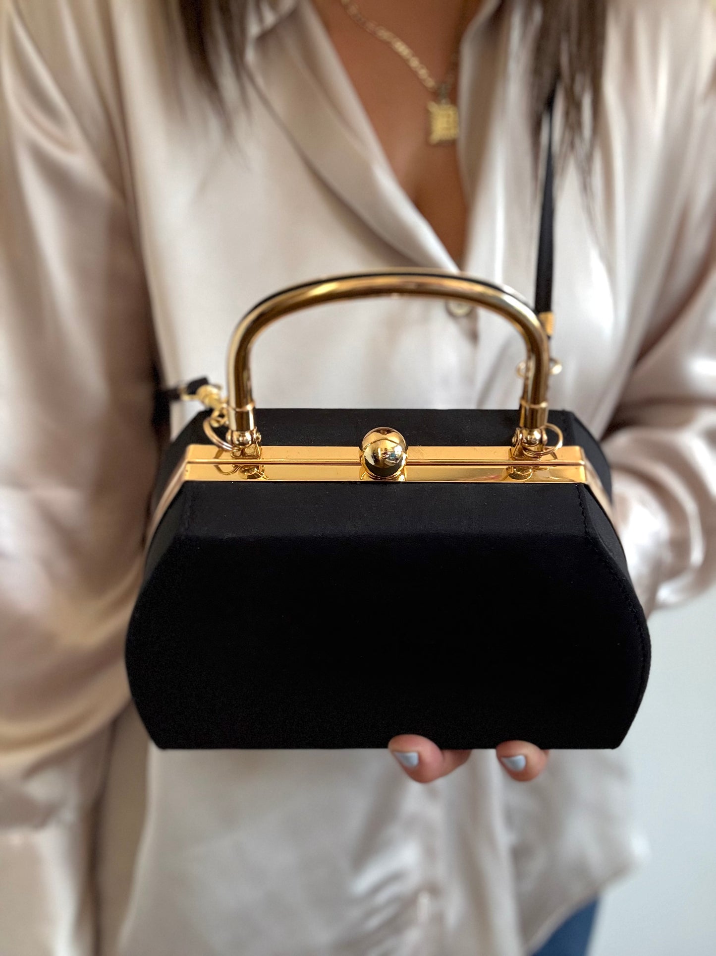 Satin Structured Purse