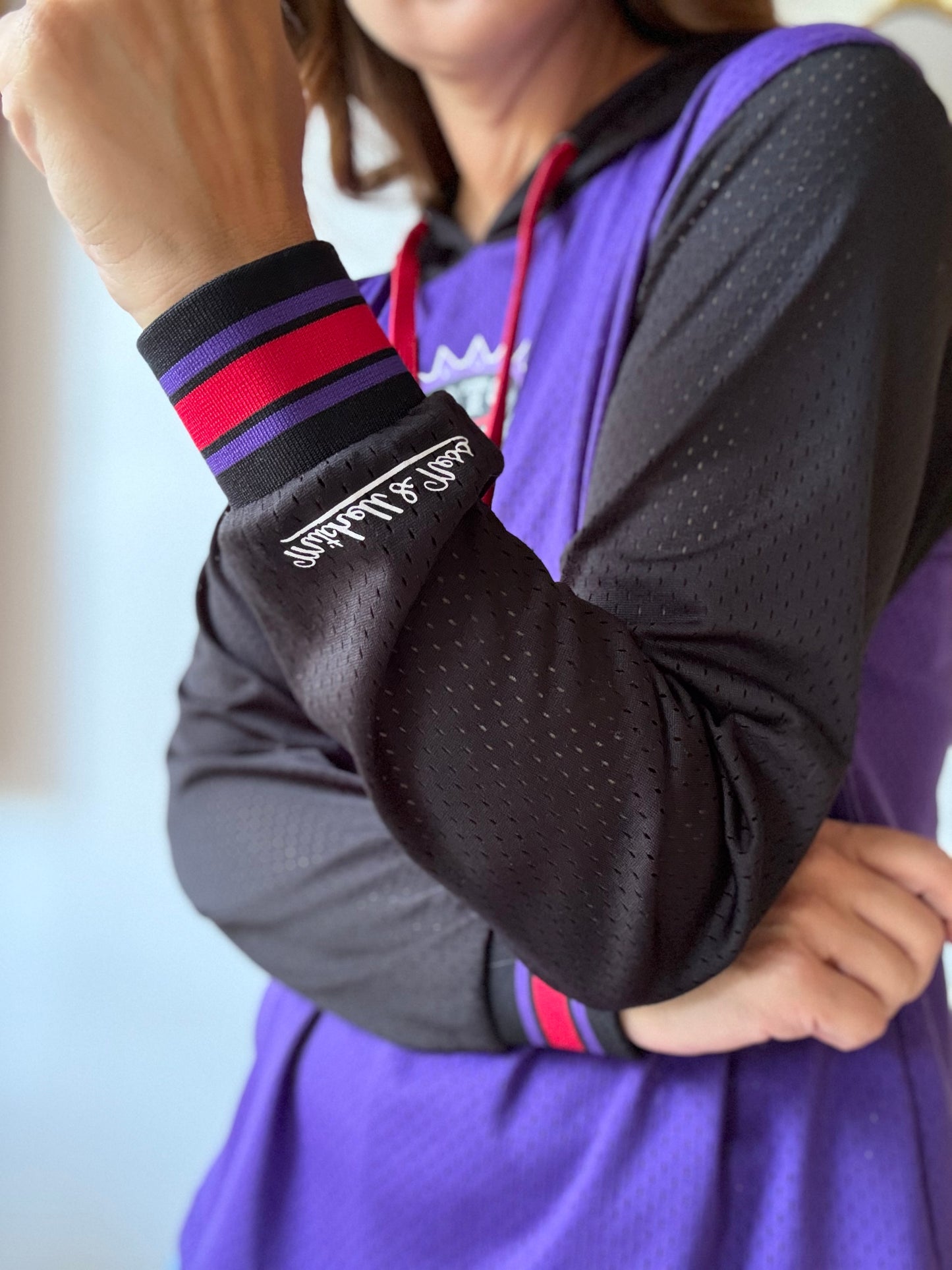 Raptors Harwood Buzzer Beater Mesh Hoodie - Size L (Womens)