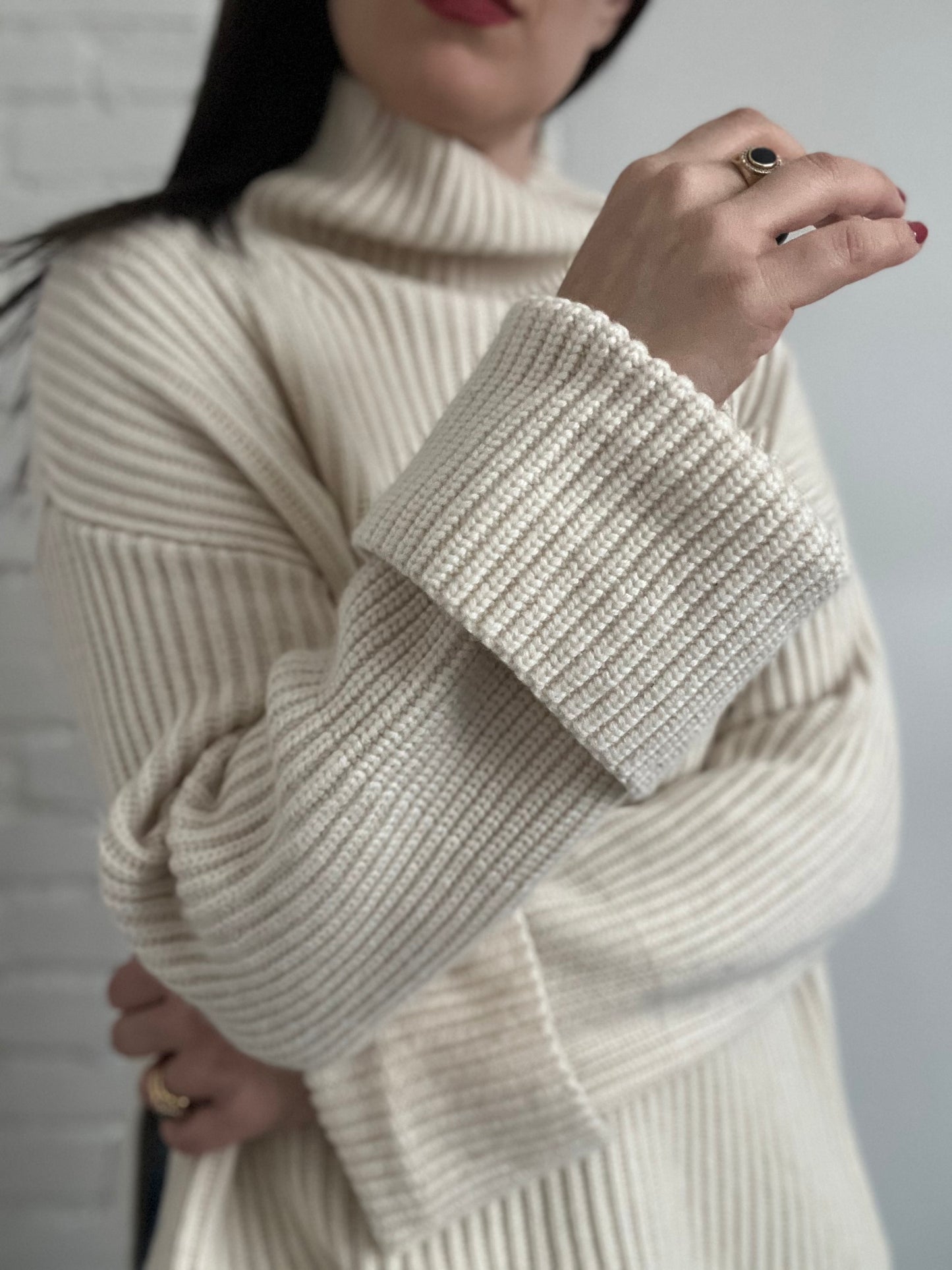 Cashmere Turtleneck Sweater - S (oversized)