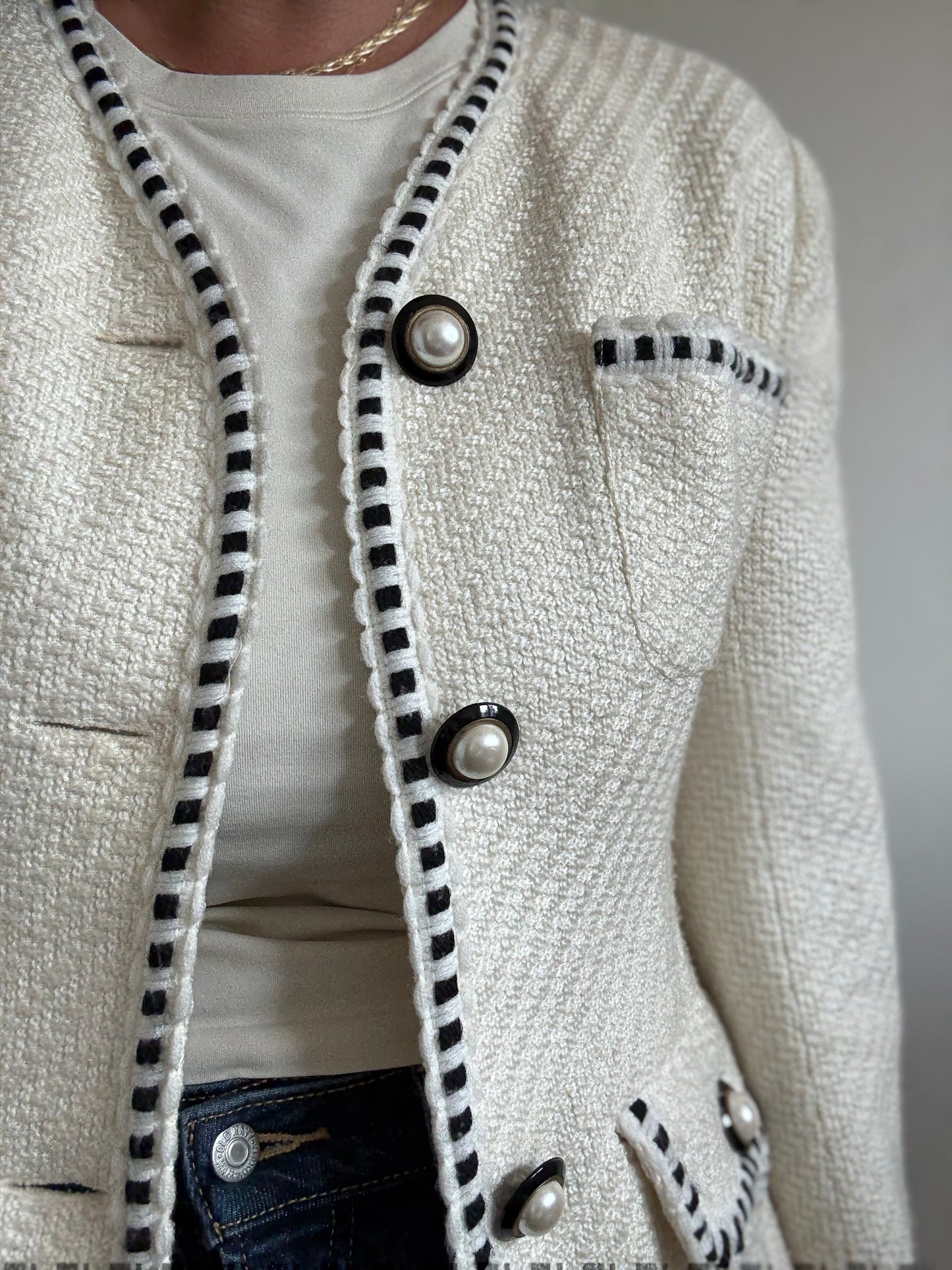 Femme De Carriere Tweed Blazer - Size 38 or M