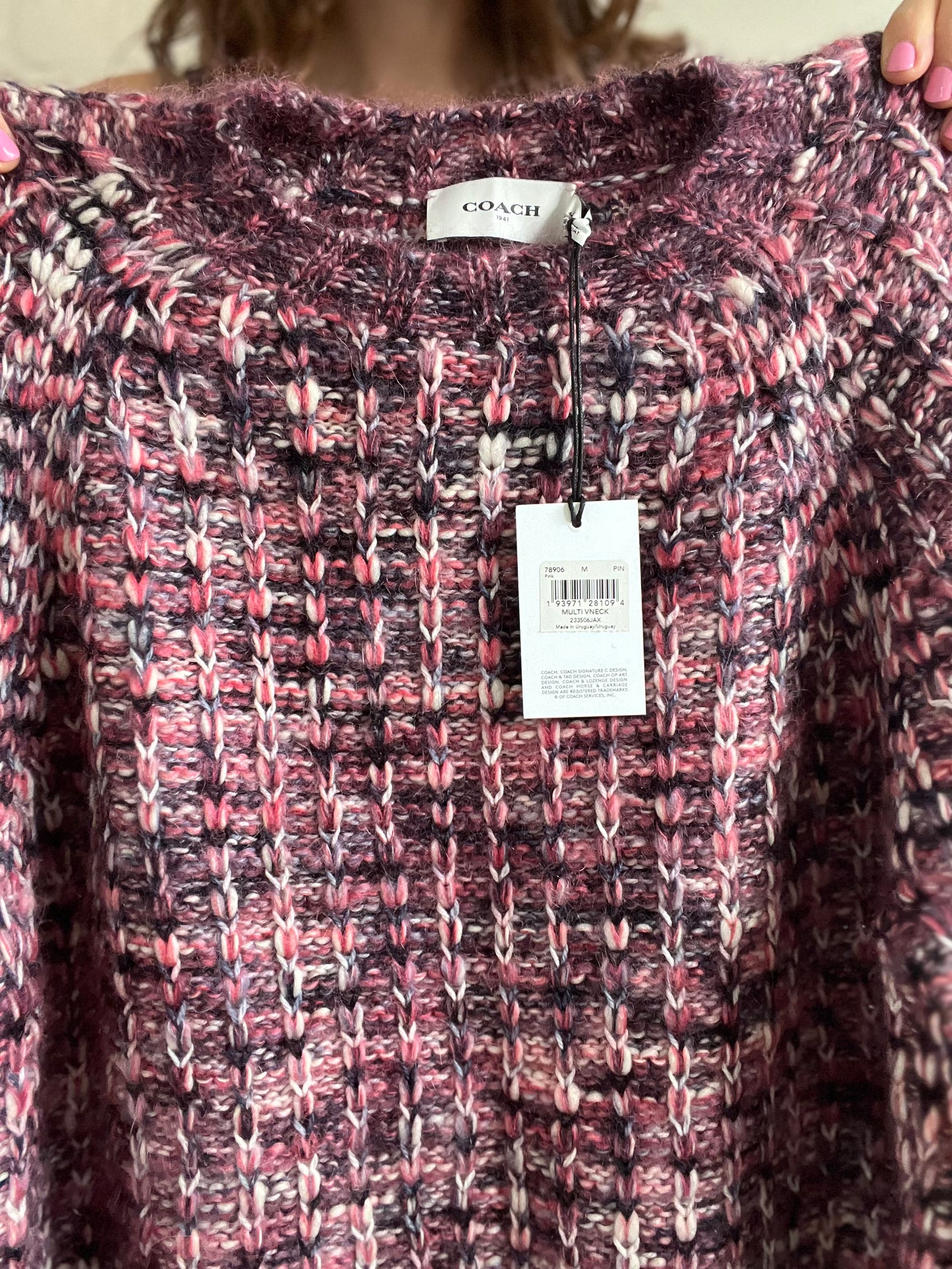 Coach® Multicolour Wool Sweater - M