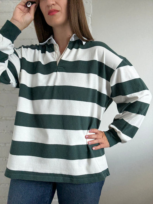 Oak + Fort Rugby Shirt - Size S (Oversized)