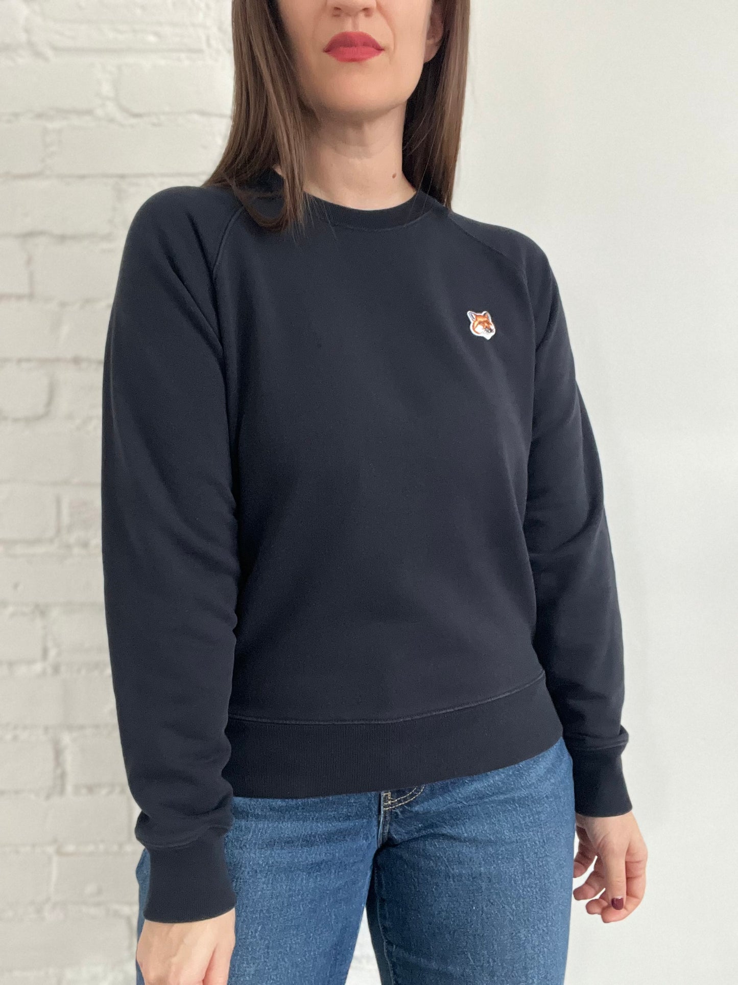 Maison Kitsune Fox Head Patch Sweater - M/L
