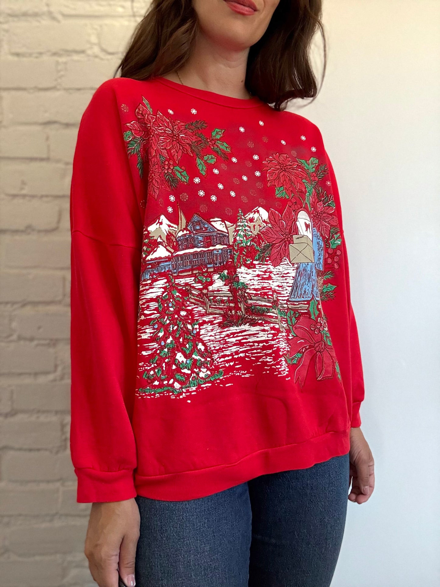 Vintage Christmas Holiday Sweater - Size L/XL