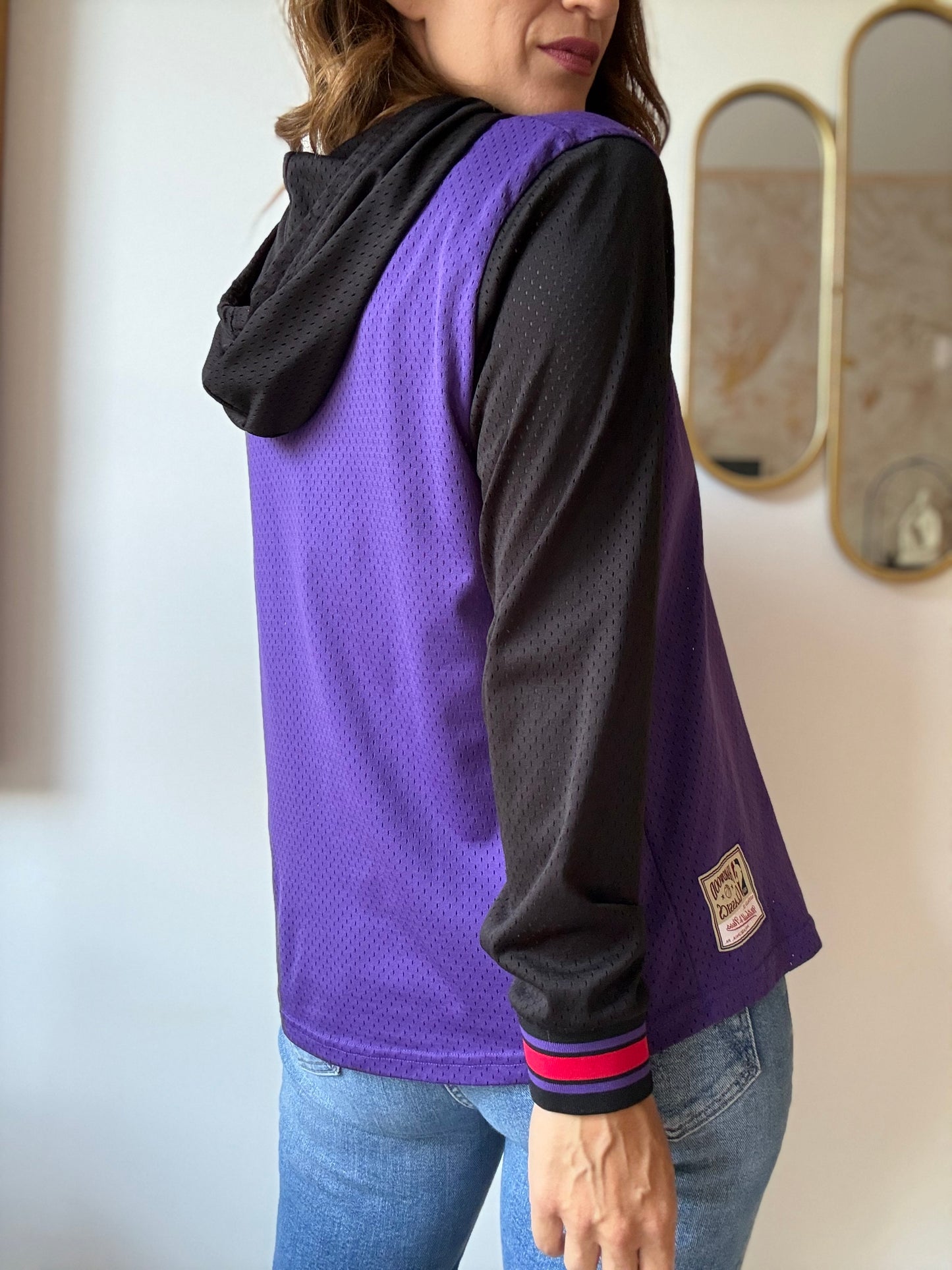 Raptors Harwood Buzzer Beater Mesh Hoodie - Size L (Womens)