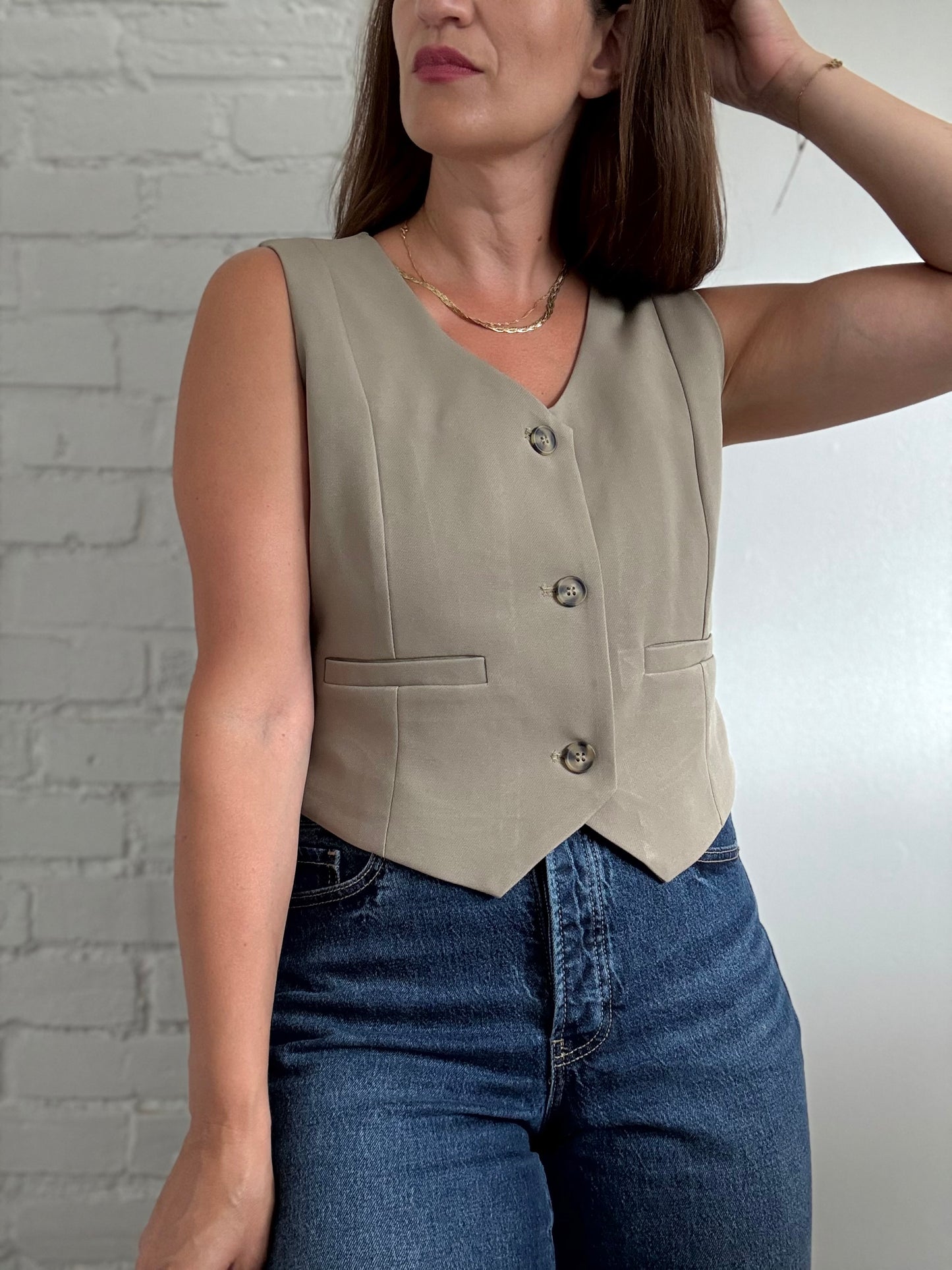 Sandstone Khaki Vest - Size L