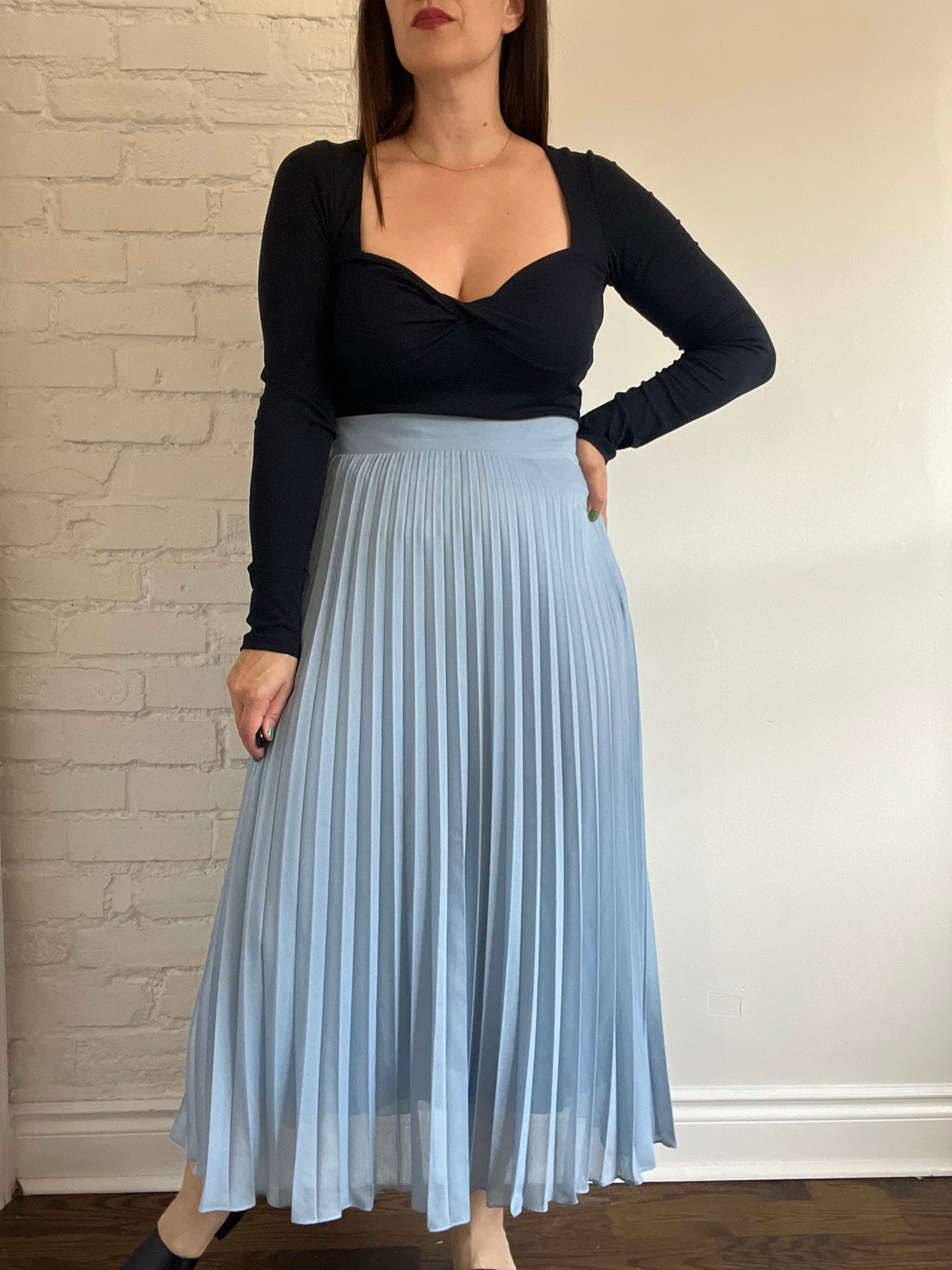 Sézane Blue Dune Skirt - Size 42 or L