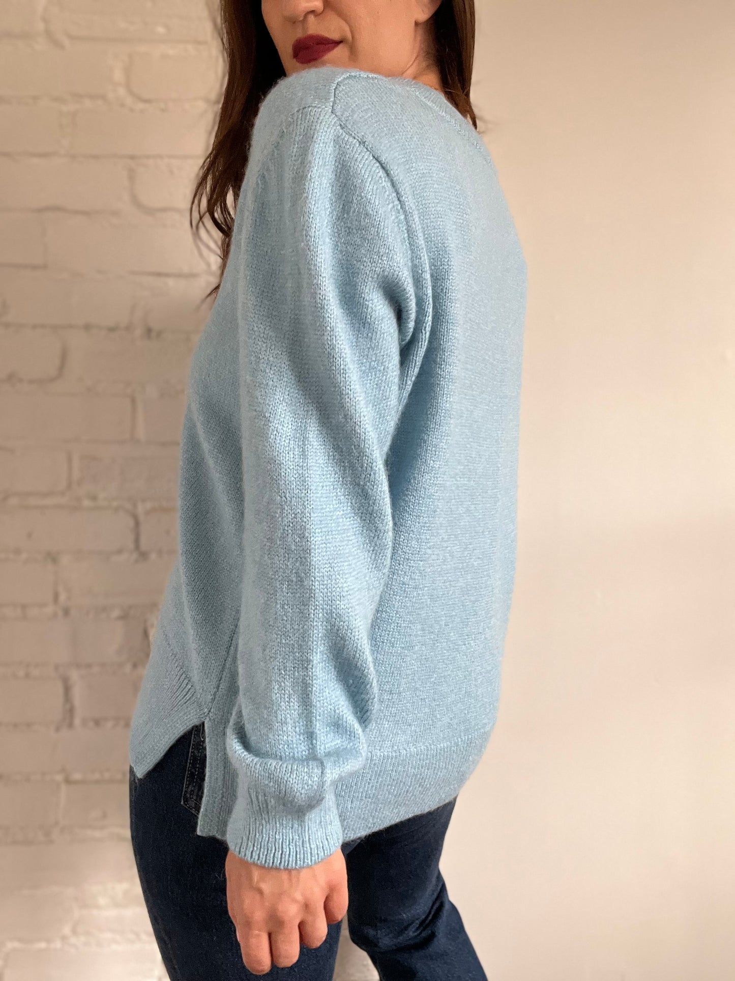 Blue Knitted Jumper - M (Copy)