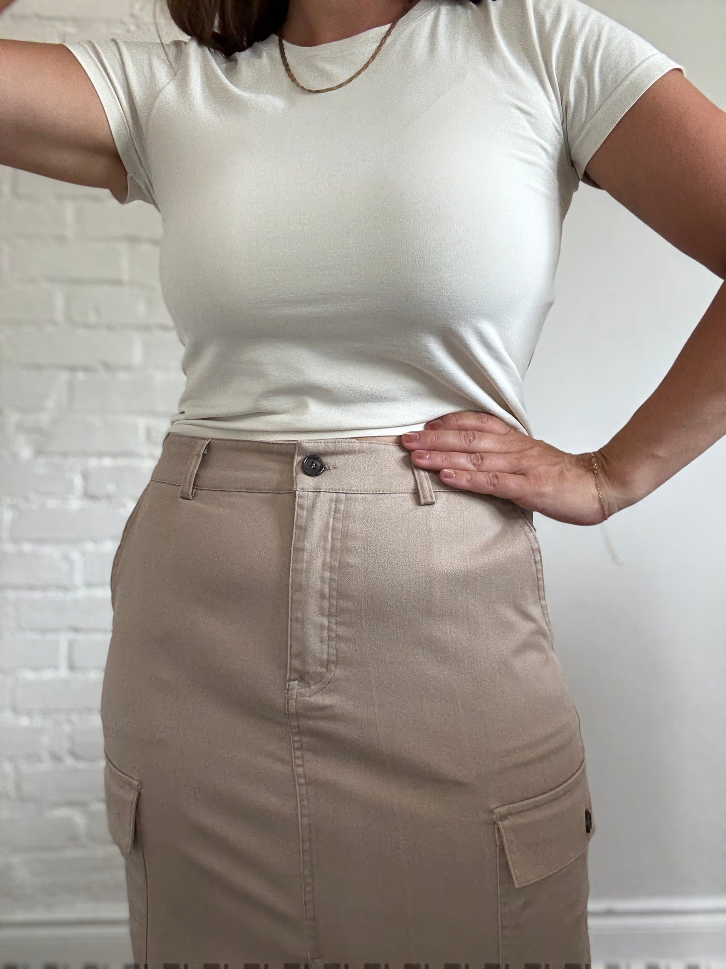Jason Wu Tan Khaki Skirt - Size M