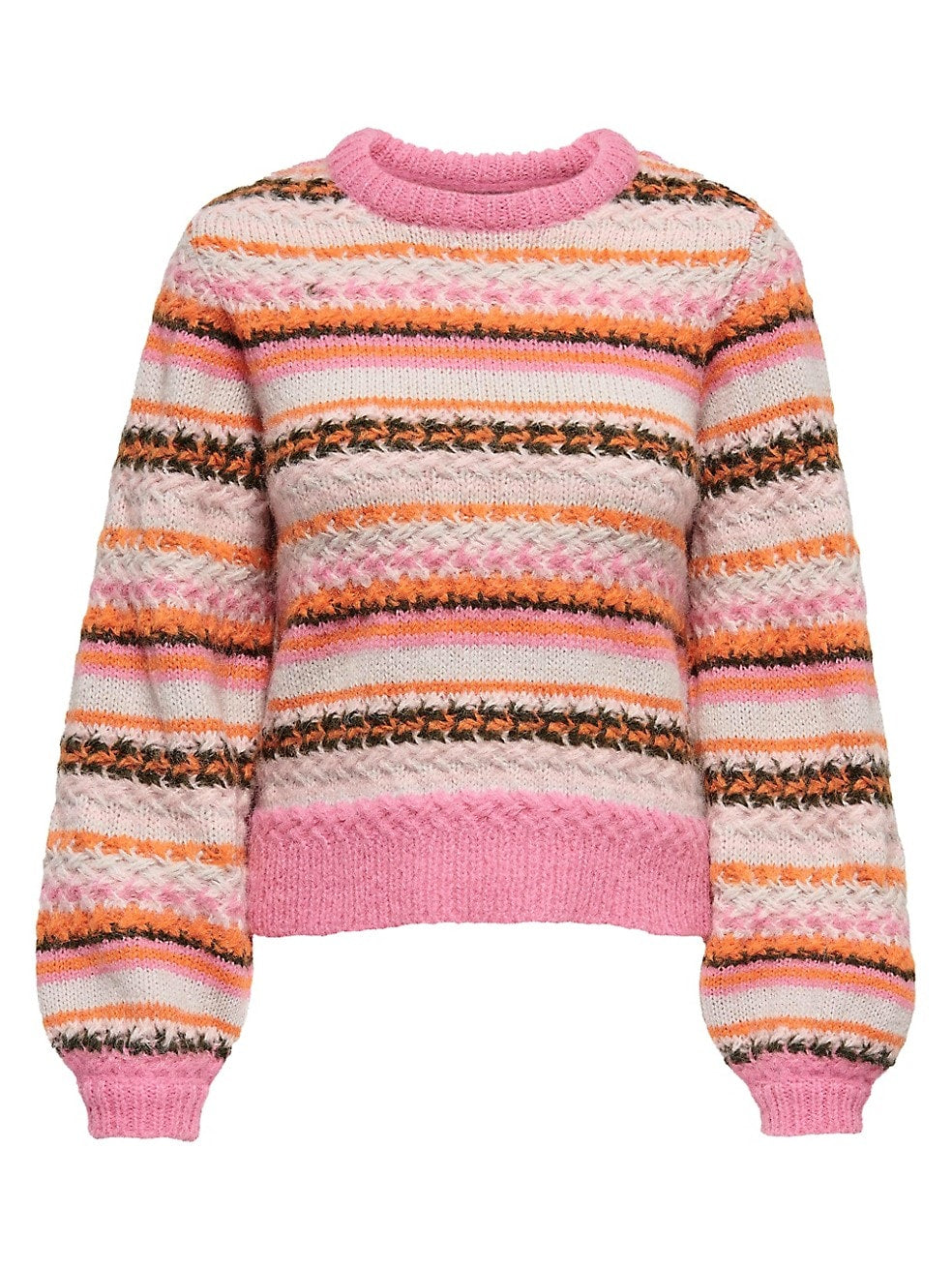 Textured Fair Isle Crewneck - M