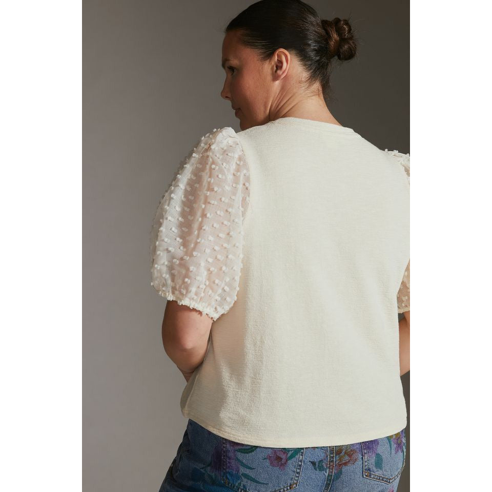 Puff Sleeve Woven Top - Size 2X