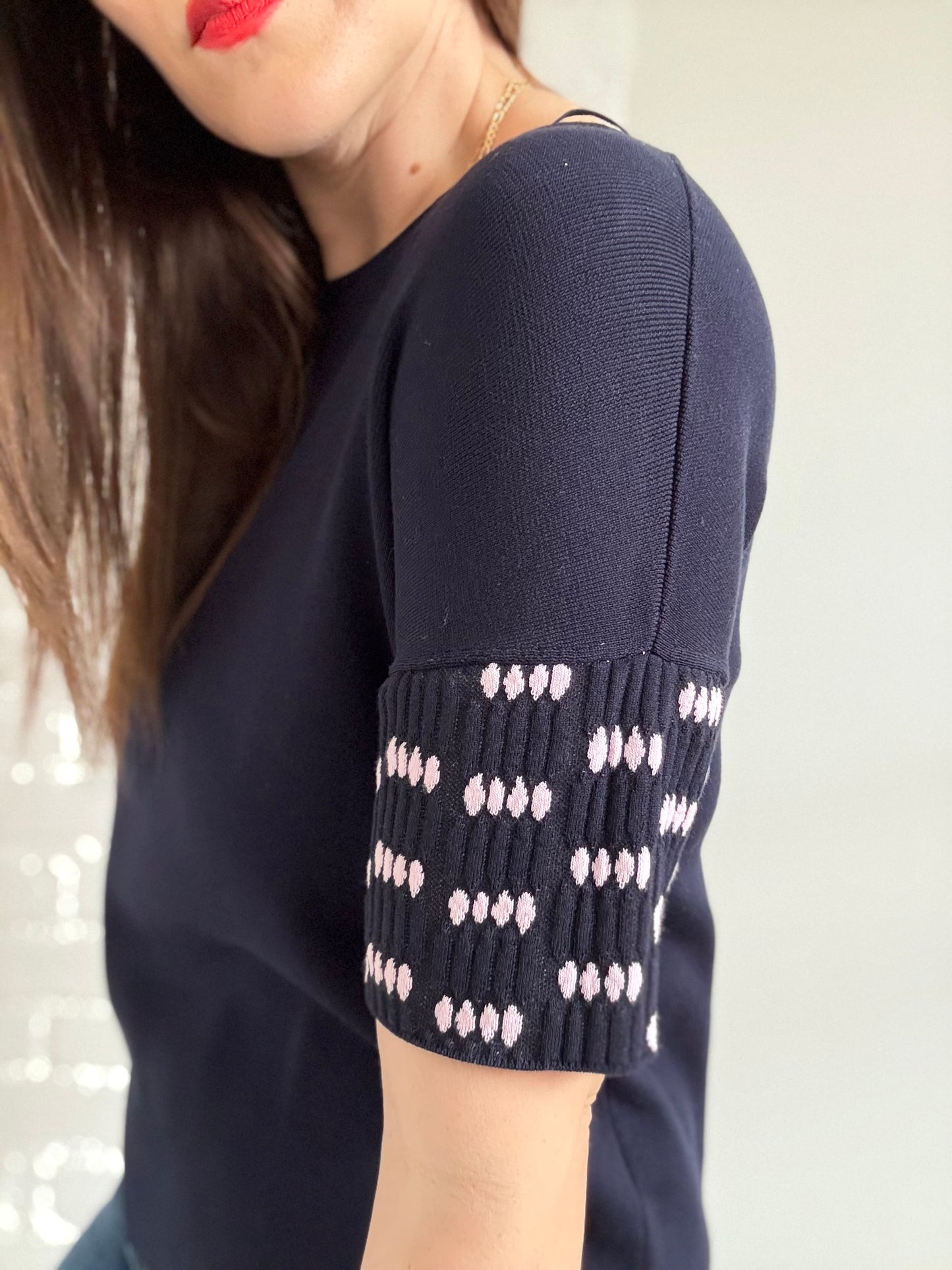COS Blue Knit Tee - Size S
