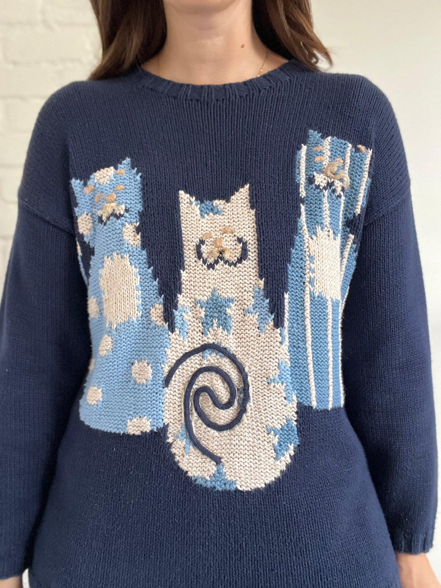The Cats Meow Knit Sweater - Size M