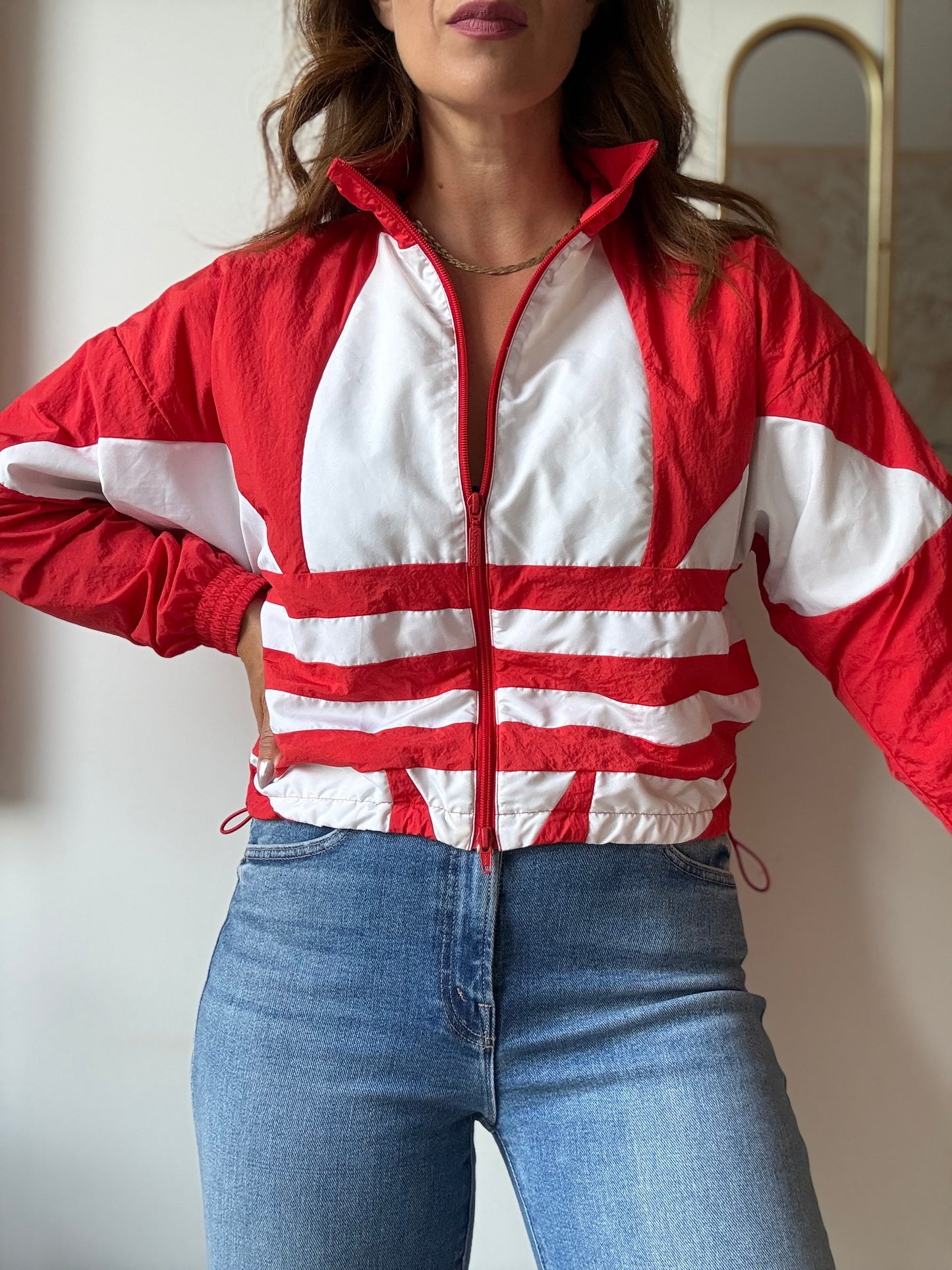 Adidas Originals Trefoil Logo Windbreaker - Size S