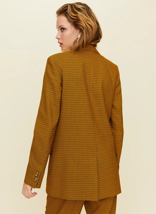 Little Moon Caluna Check Blazer - Size XS