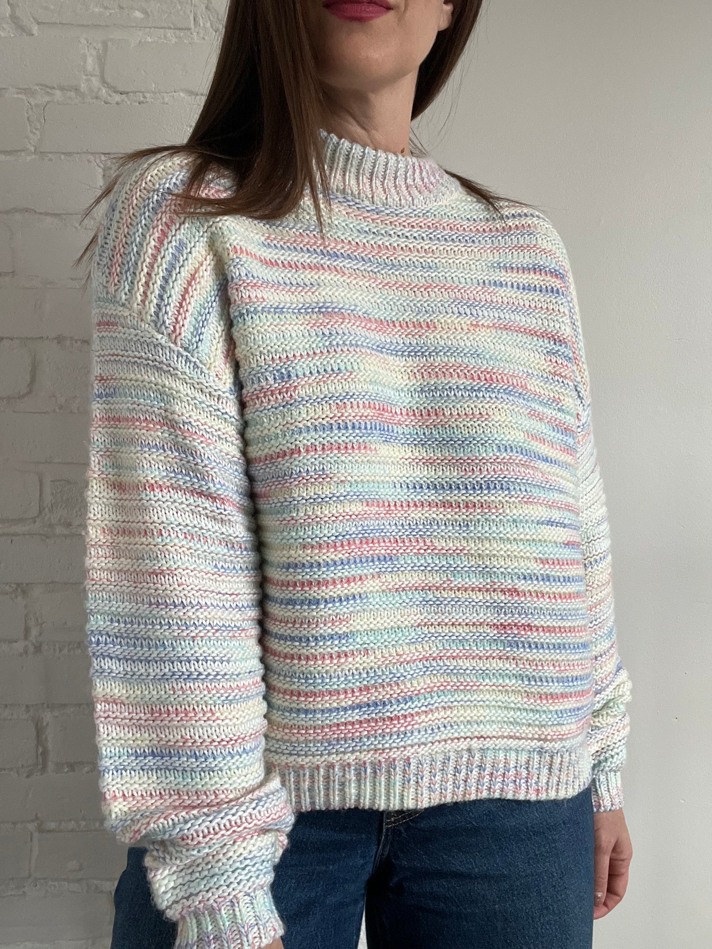 Slouchy Yarn Pastel Knit - S (oversized)