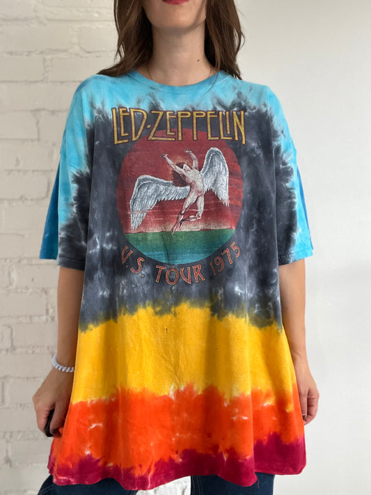 Led Zepplin US Tour 1975 Tie Dye Shirt - 3XL