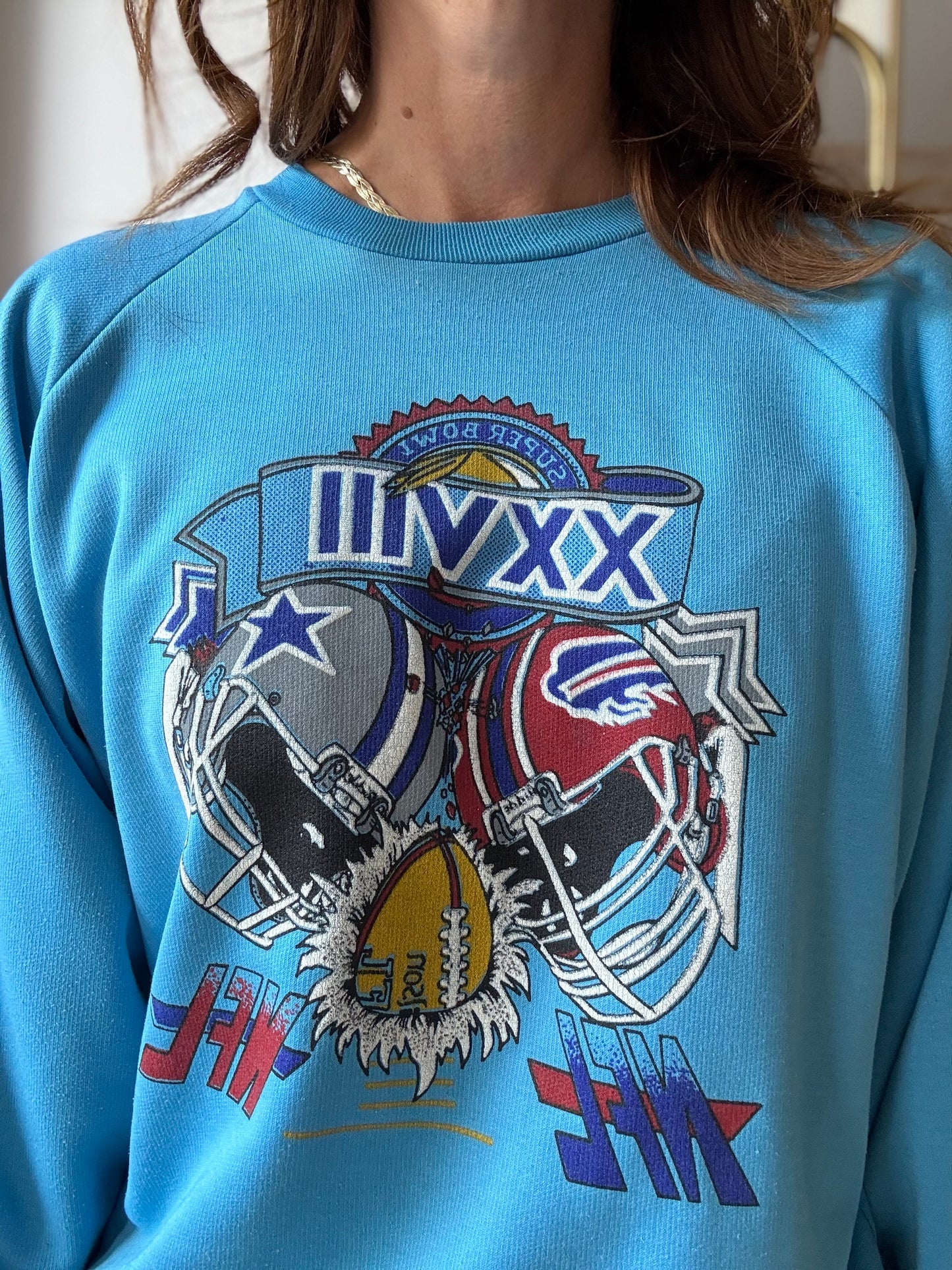 Vintage Buffalo Bills vs. Dallas Cowboys Sweatshirt - Size L