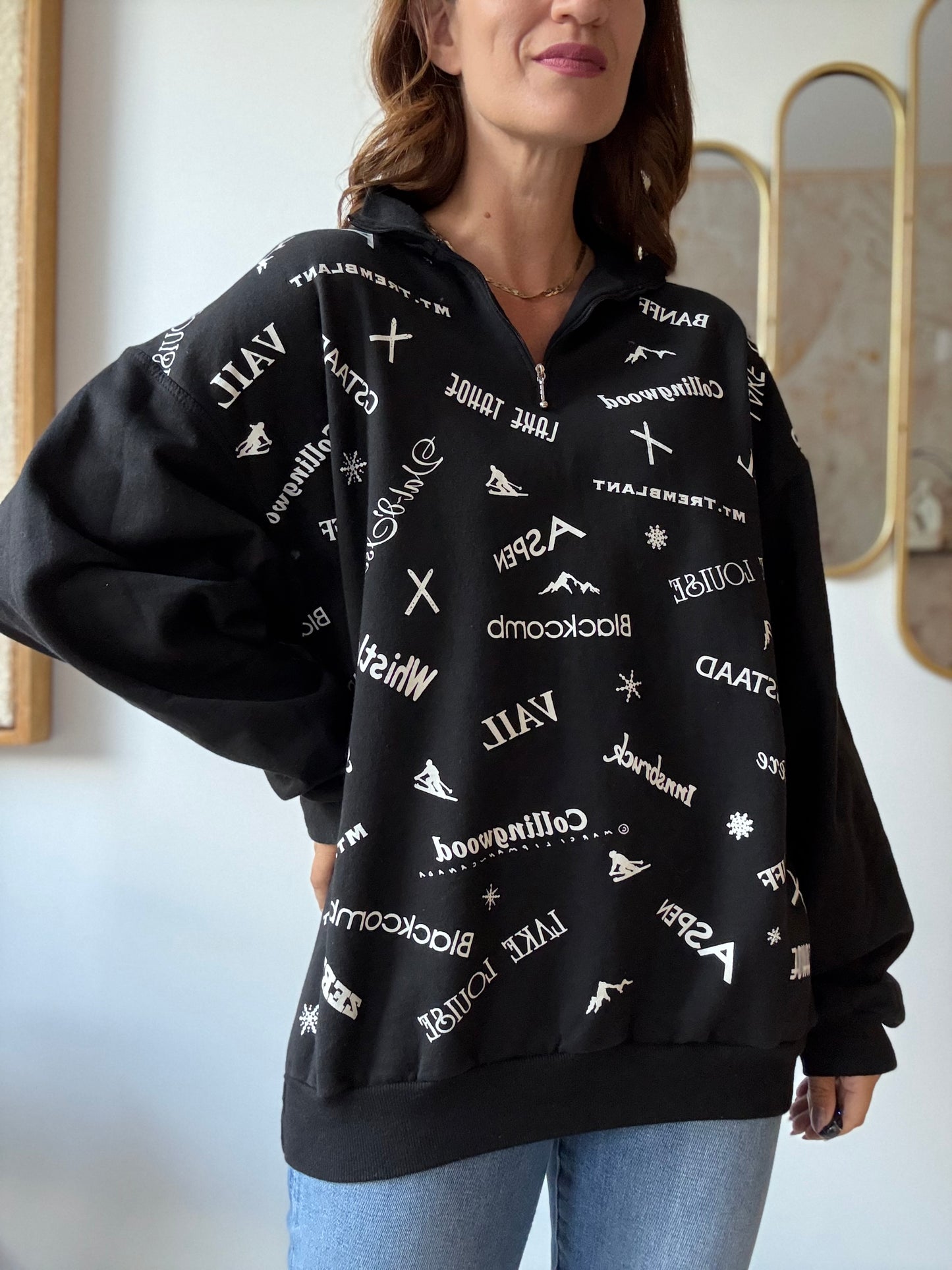 Vintage Marci Lipman Ski Sweatshirt - Size L/XL