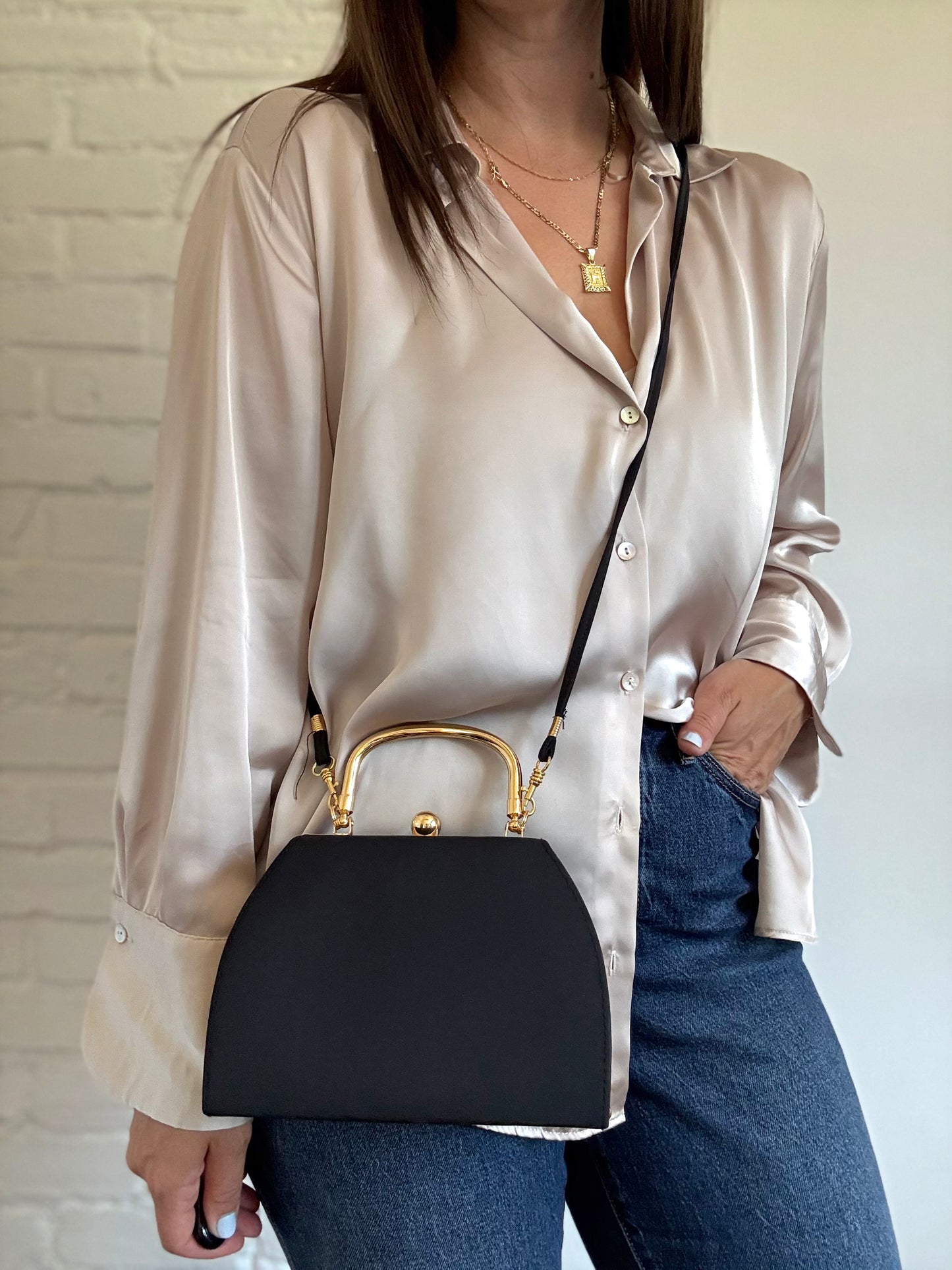 Satin Structured Purse